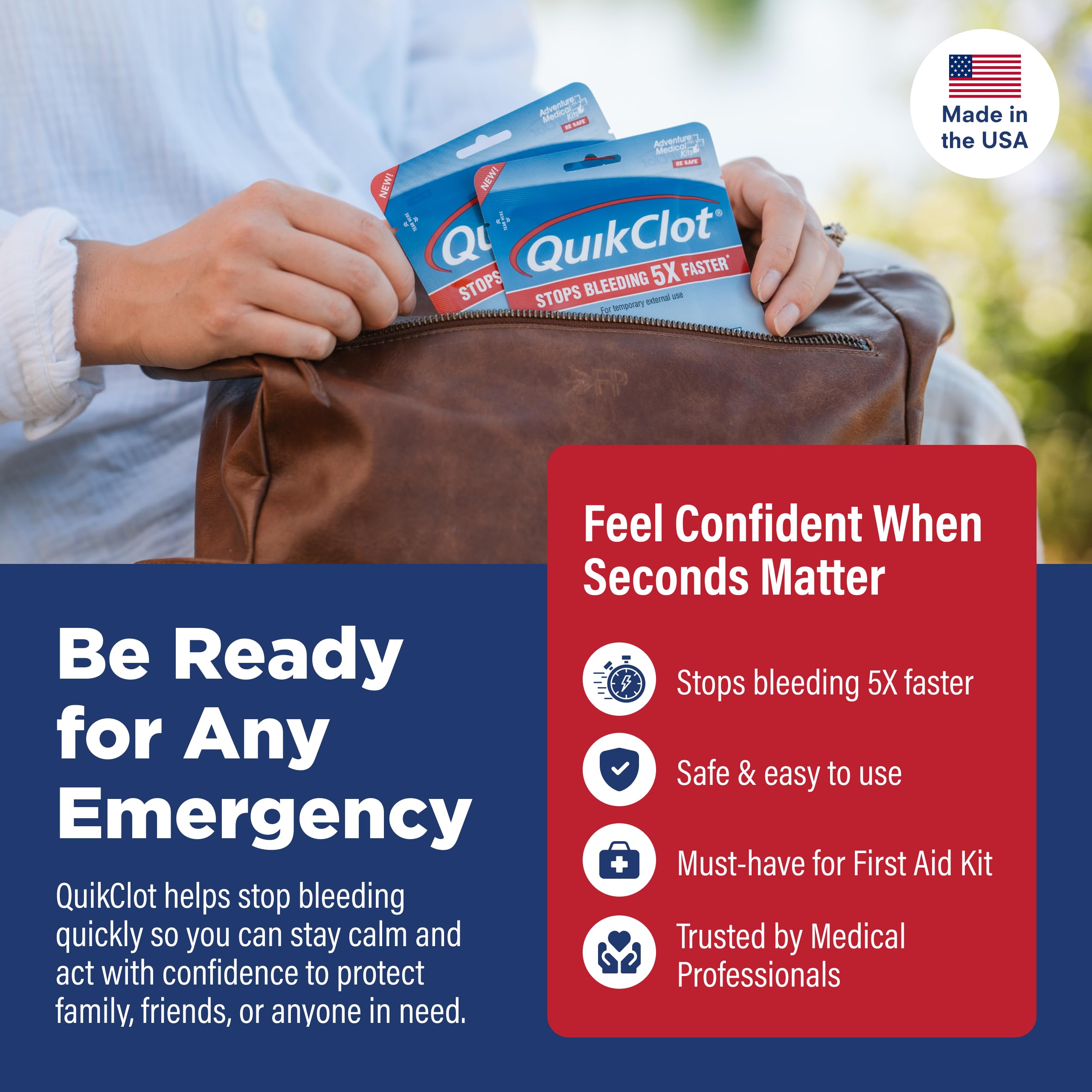 Adventure Medical Kits QuikClot Kaolin Gauze

