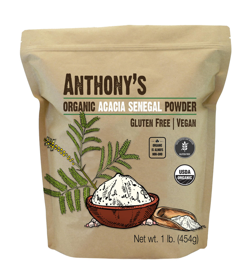 Anthony's Organic Acacia Senegal Powder - Prebiotic Fiber

