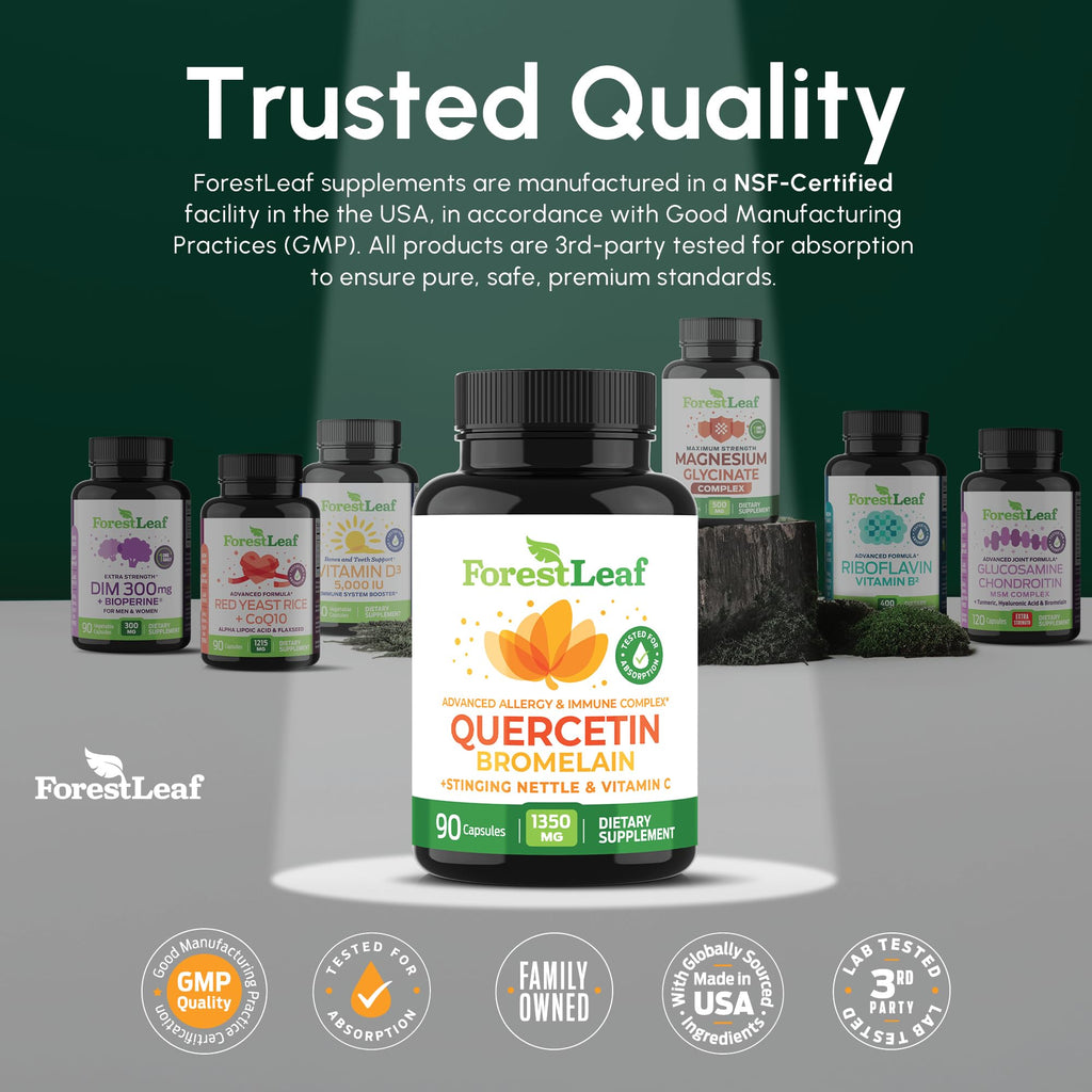 ForestLeaf Quercetin with Bromelain Capsules Immune Support

