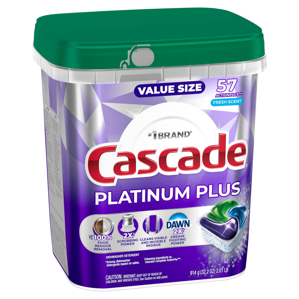 Cascade Platinum Plus Dishwasher Pods Fresh Detergent

