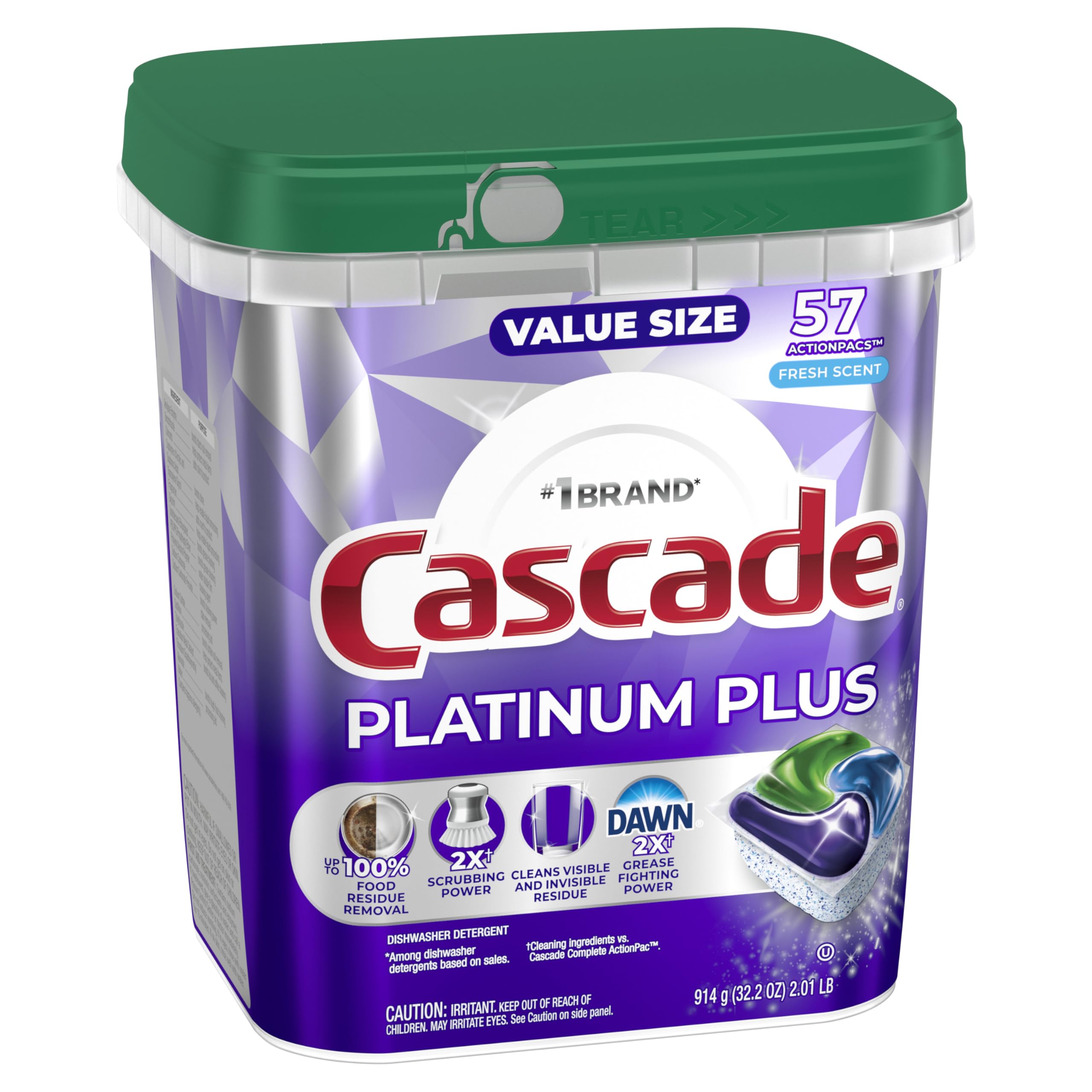Cascade Platinum Plus Dishwasher Pods Fresh Detergent


