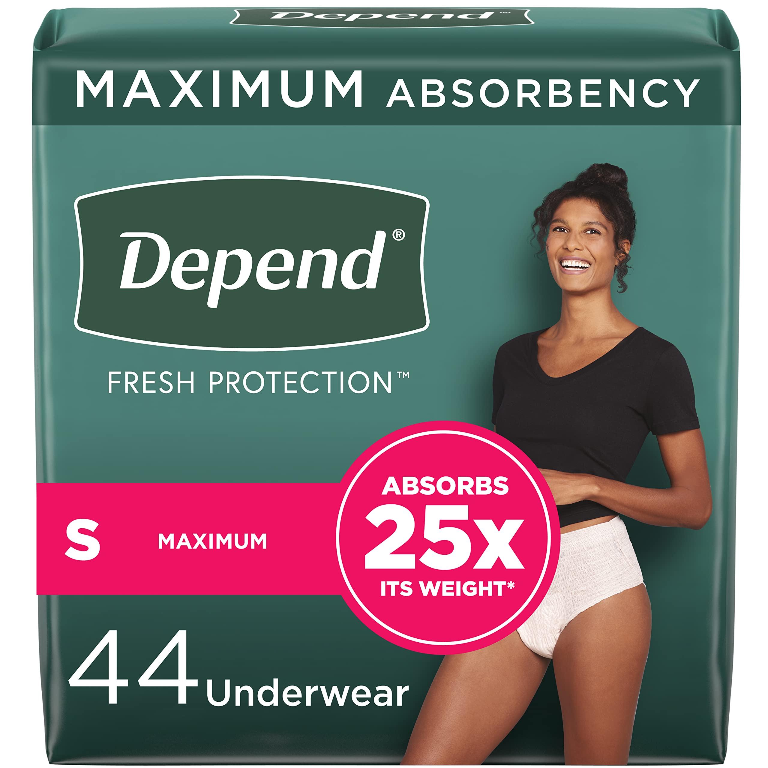 Depend Fresh Protection Women's Incontinence Underwear Maximum Absorbency