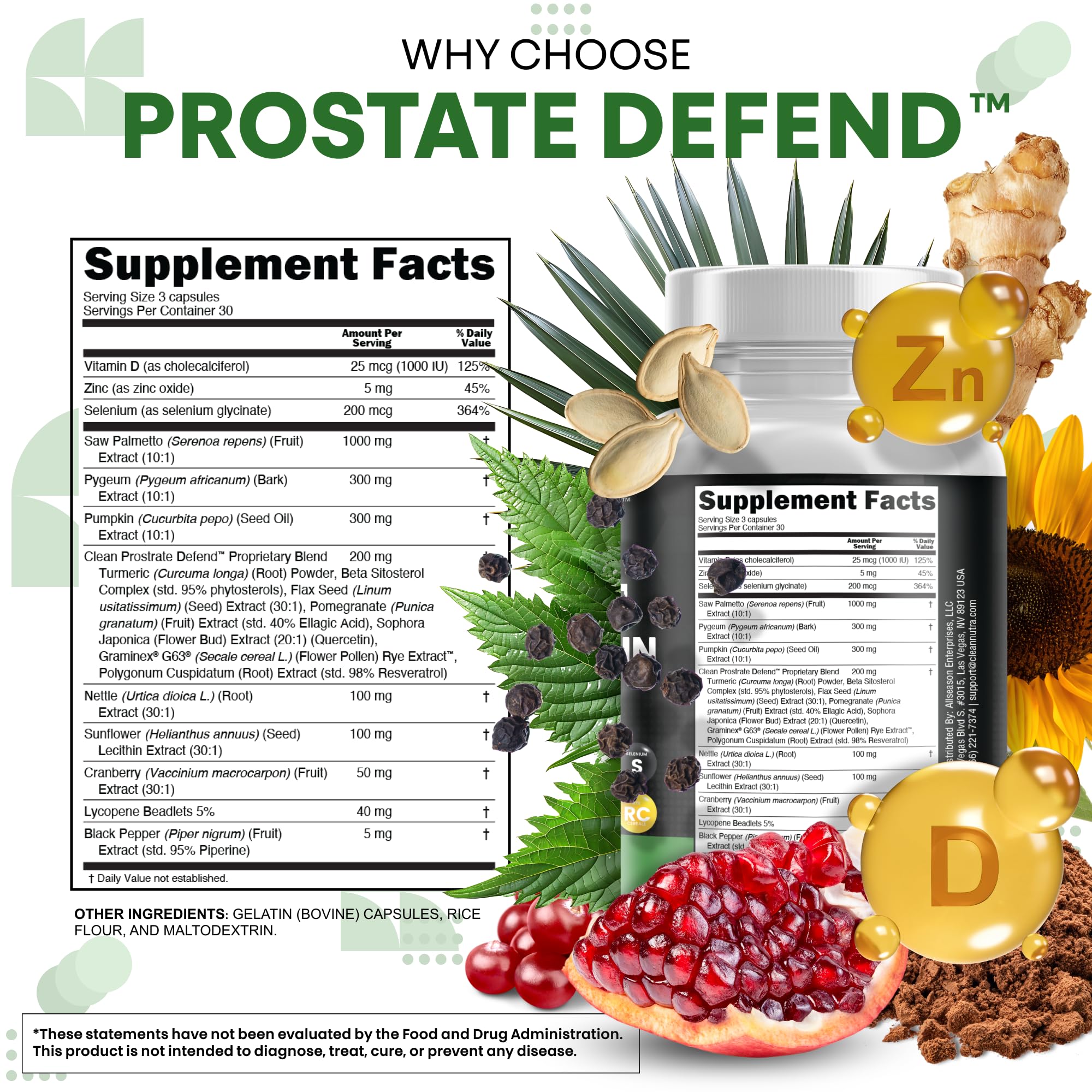 Prostate Defend All-In-One Supplement by Clean Nutra

