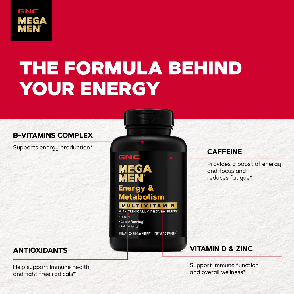 GNC Mega Men Energy & Metabolism Multivitamin

