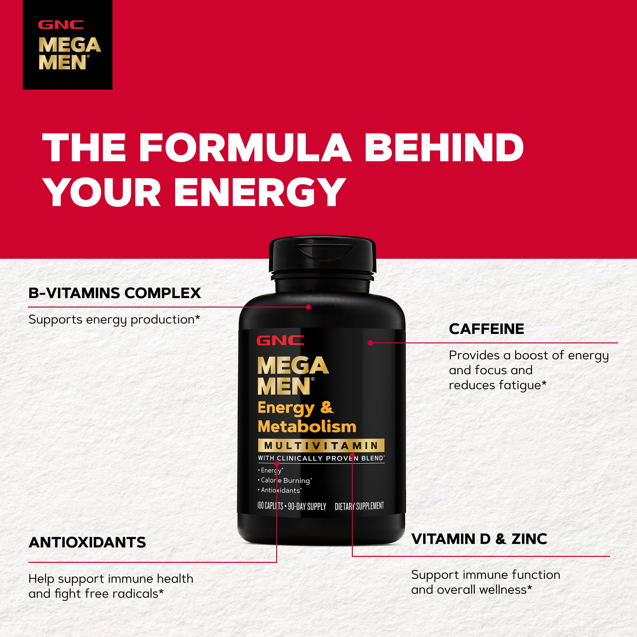 GNC Mega Men Energy & Metabolism Multivitamin

