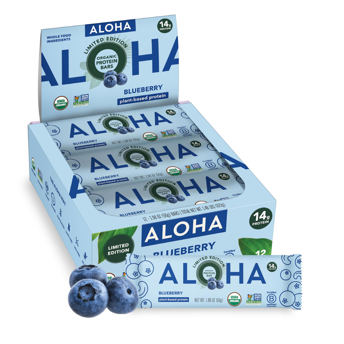ALOHA Organic Plant Based Protein Bars