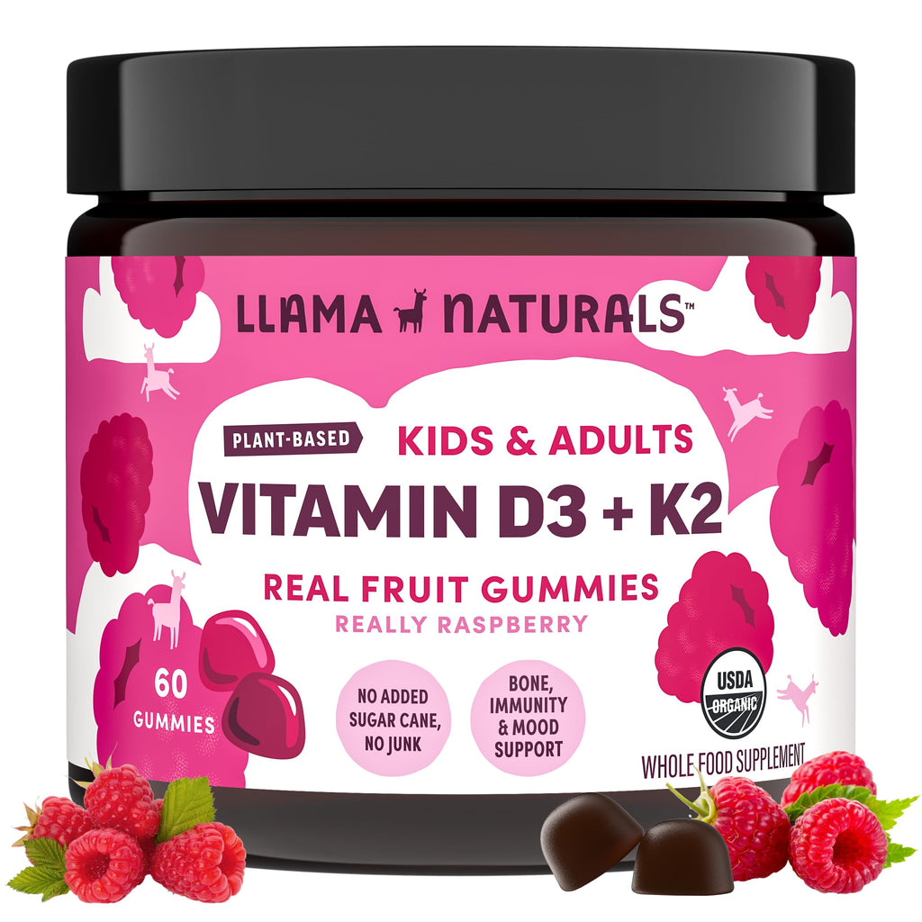 Llama Naturals Vitamin D3 Gummies - Vegan Real Fruit

