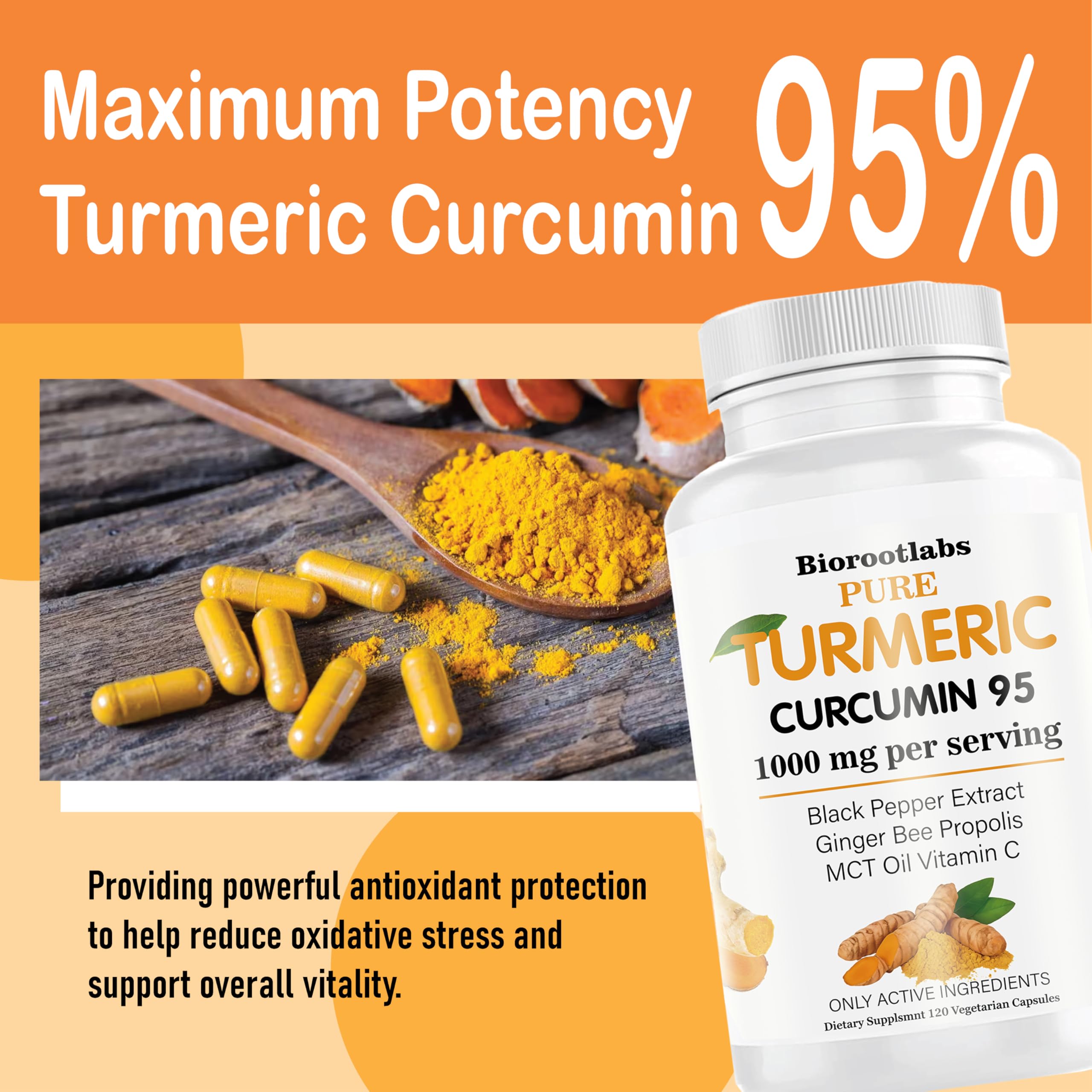 Biorootlabs Turmeric Curcumin Capsule Supplement

