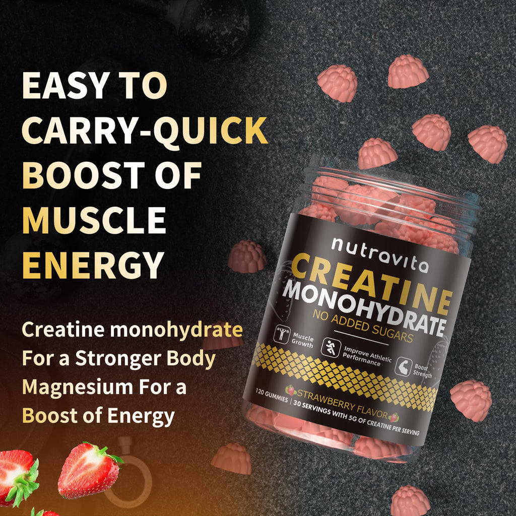 Nutravita Creatine Monohydrate Gummies NSF Certified

