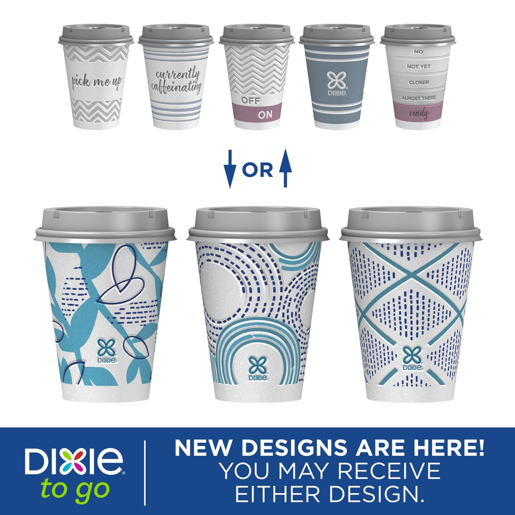 Paper Coffee Cups Dixie To Go - Insulated Non-Slip Grip


