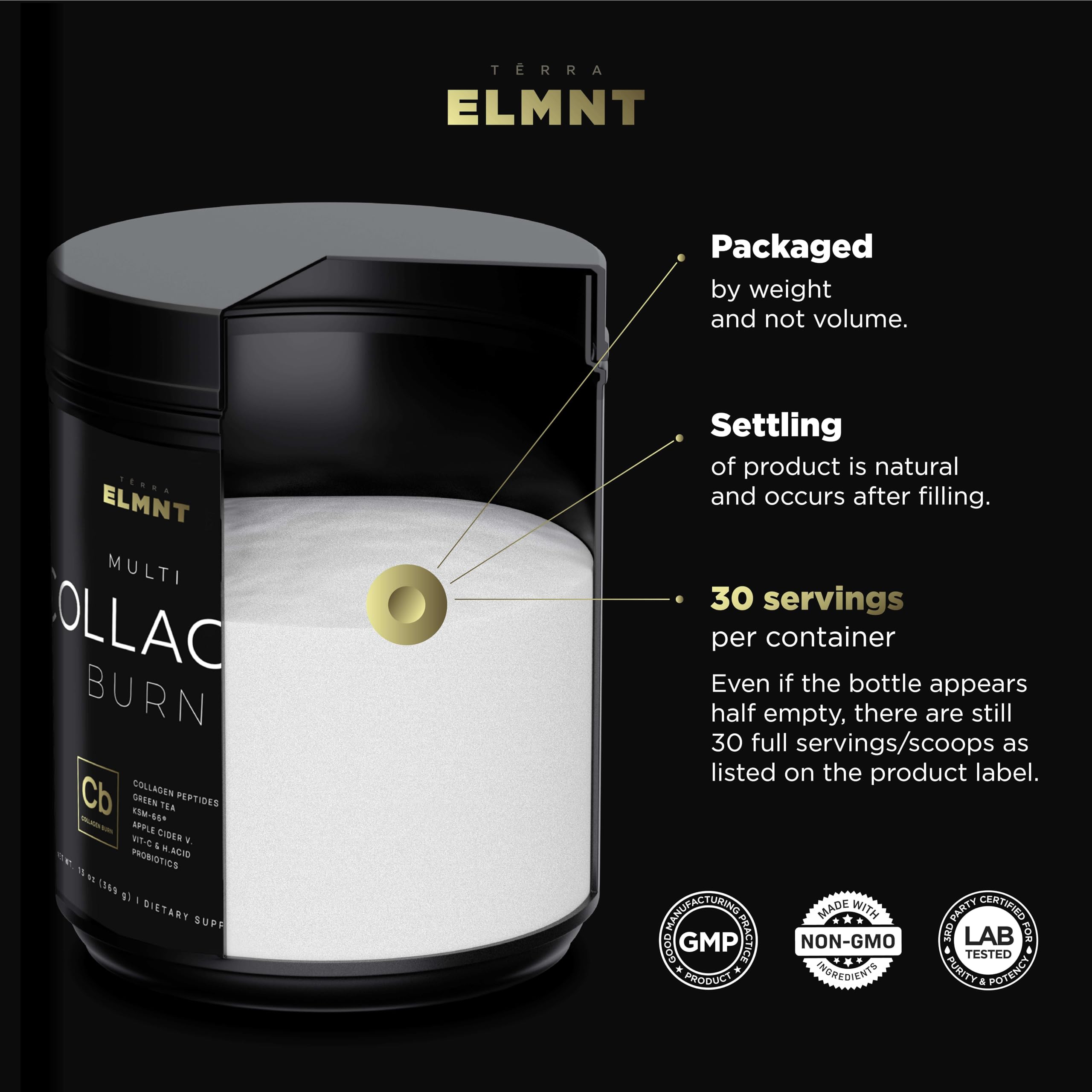 ELMNT Collagen Burn | Premium Multi-Collagen for Hair & Skin

