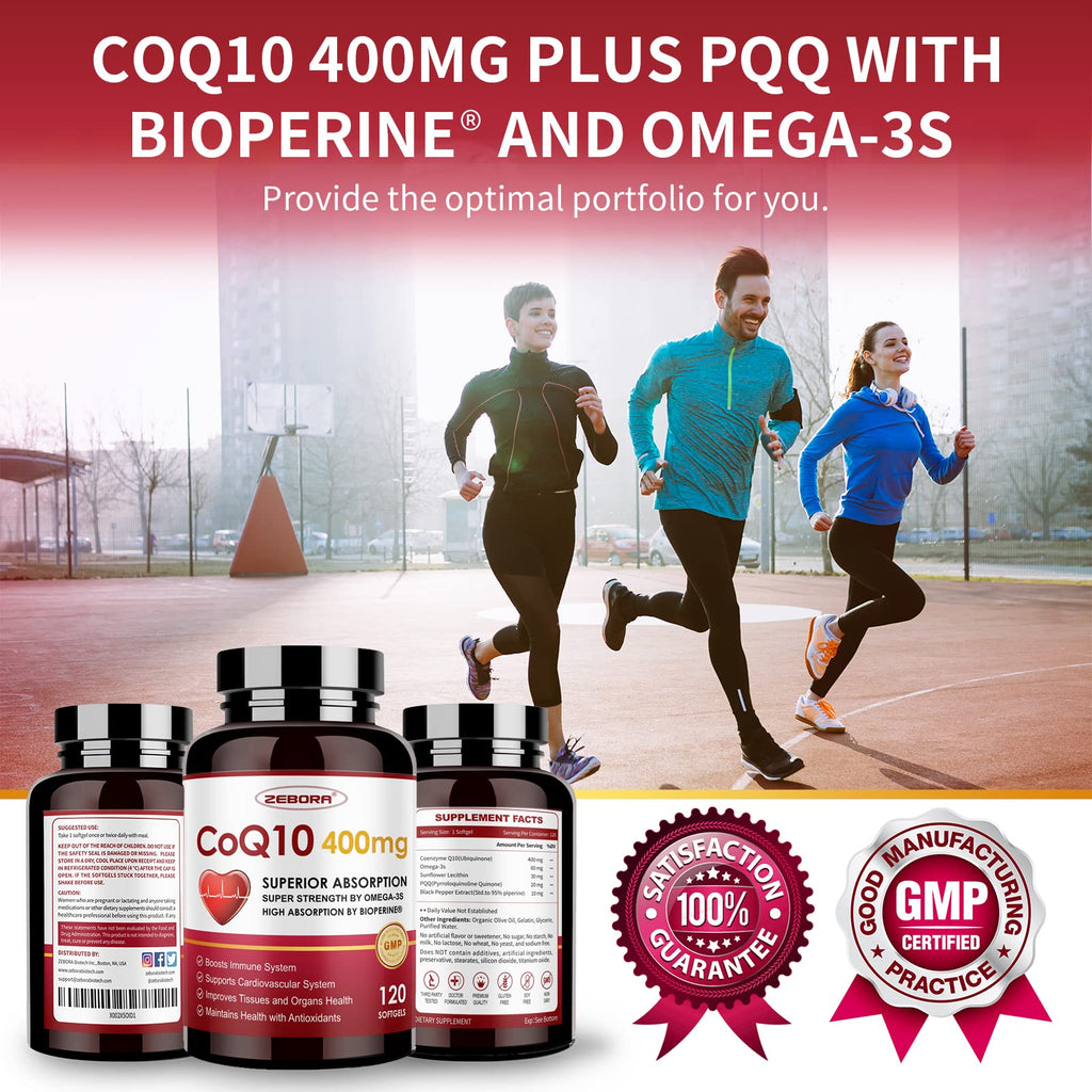 ZEBORA CoQ10 Softgels for Heart Health and Energy


