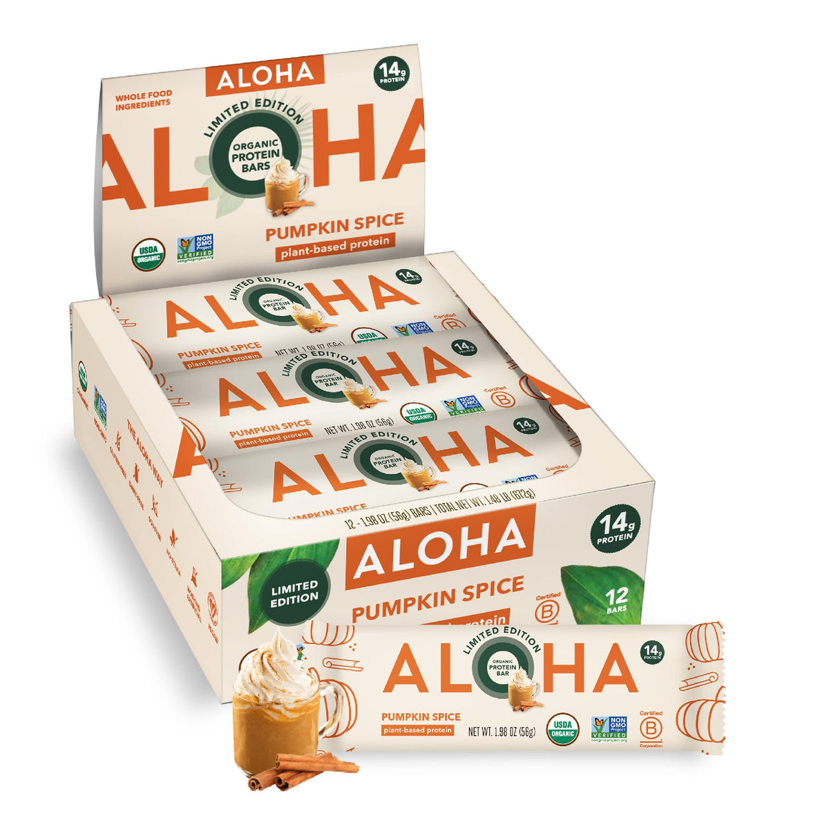 ALOHA Organic Plant Based Protein Bars