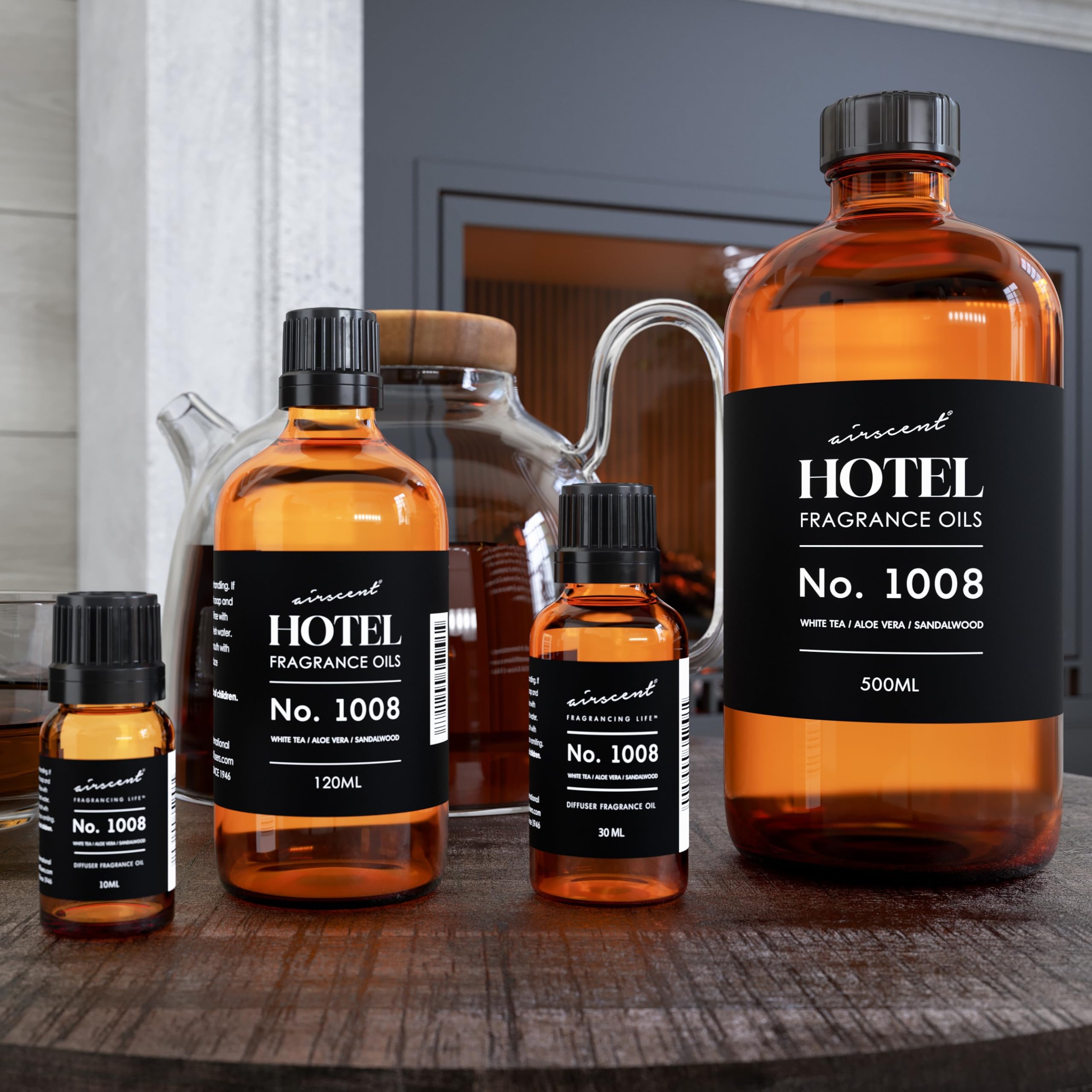 AirScent Hotel Diffuser Oil 1008 White Tea Aloe Sandalwood

