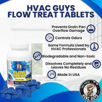 HVAC GUYS Flow Treat Tabs - AC Drain Cleaner

