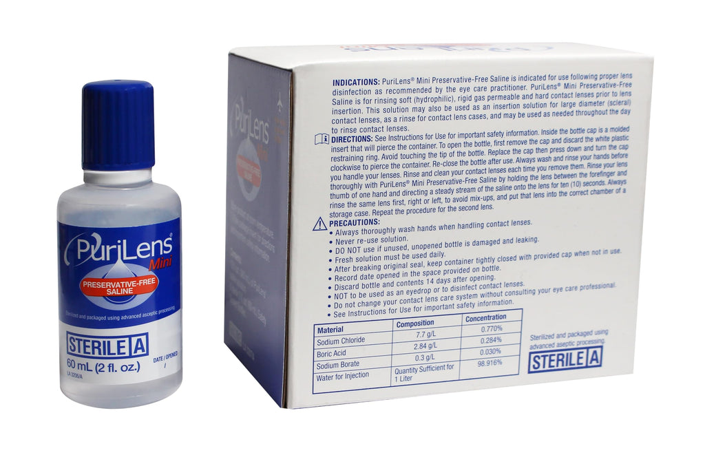 Purilens Mini Preservative-Free Contact Lens Saline

