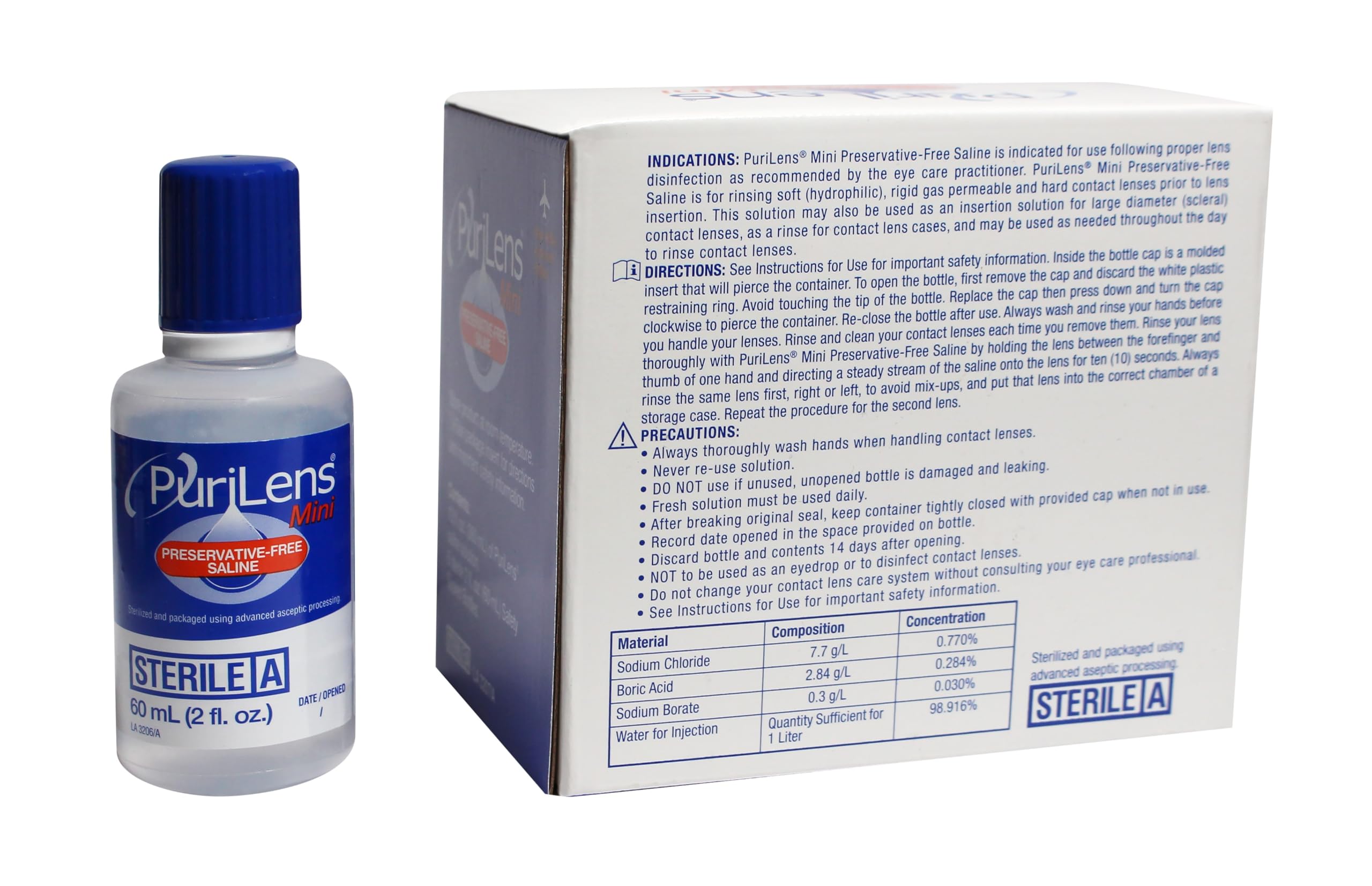 Purilens Mini Preservative-Free Contact Lens Saline

