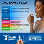 Alpha Lipoic Acid 600 mg Supplement for Nerve Energy - Vegan

