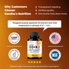 Sandhu's Vitamin D3 K2 Magnesium and Quercetin Supplement

