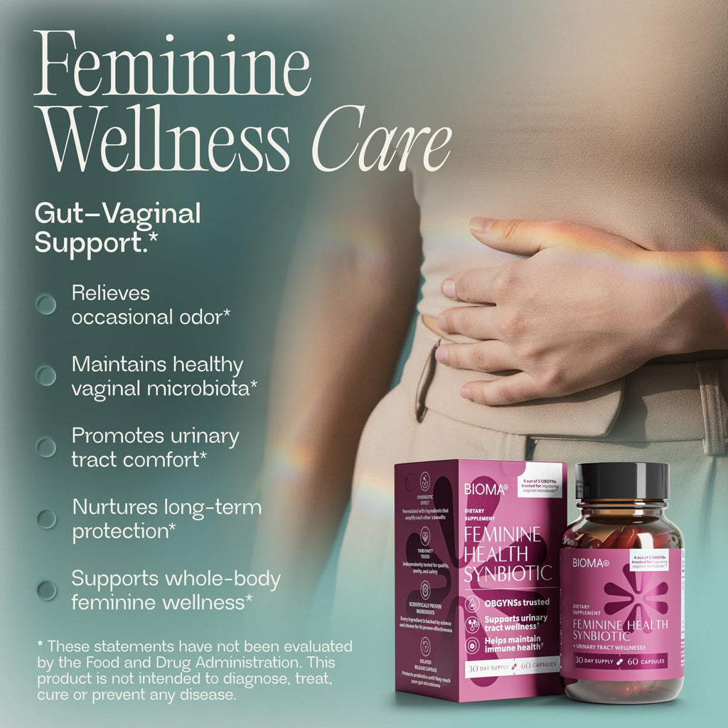Bioma Feminine Health Synbiotic - Probiotic for Vaginal pH

