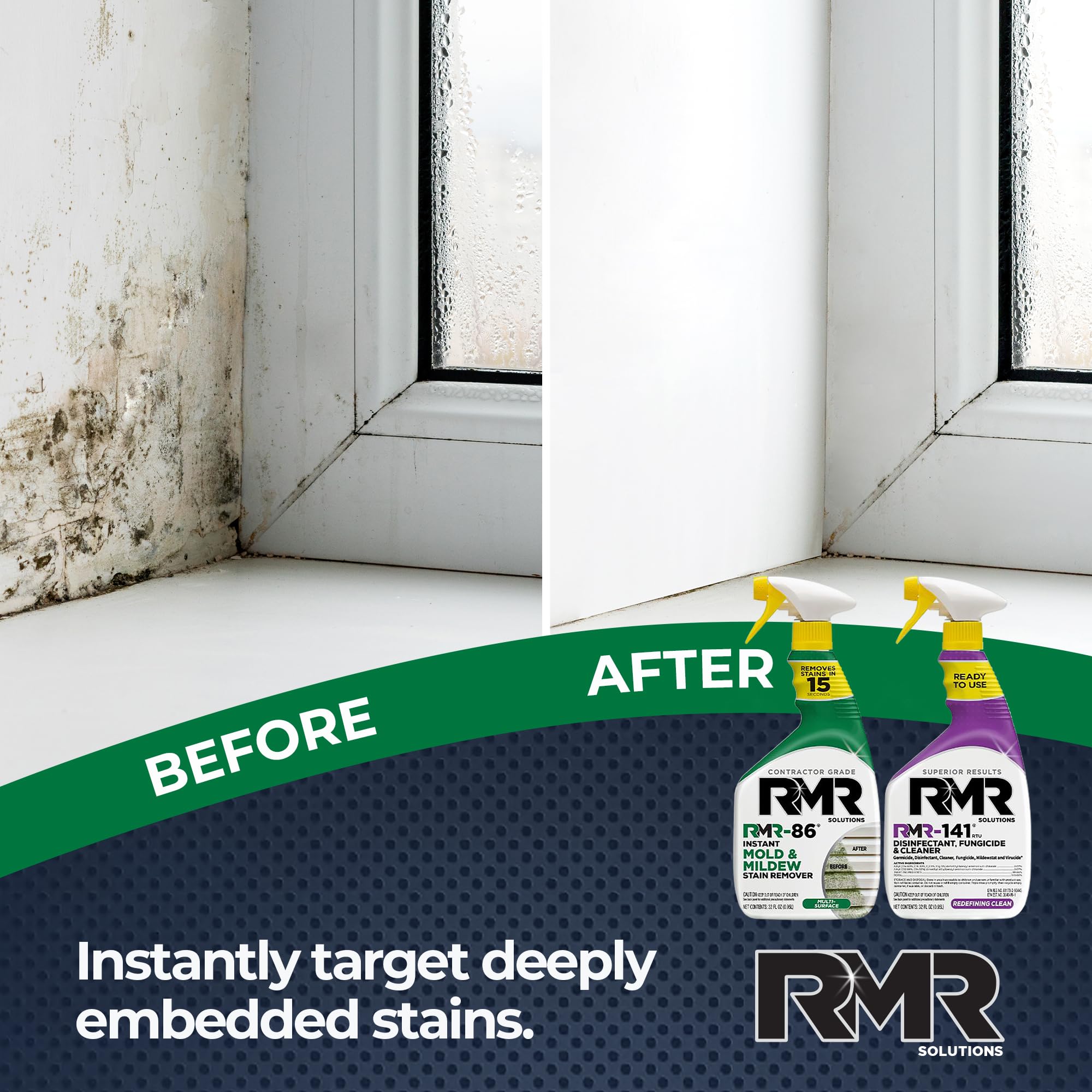 RMR Brands Mold & Mildew Removal Kit | Disinfectant Spray

