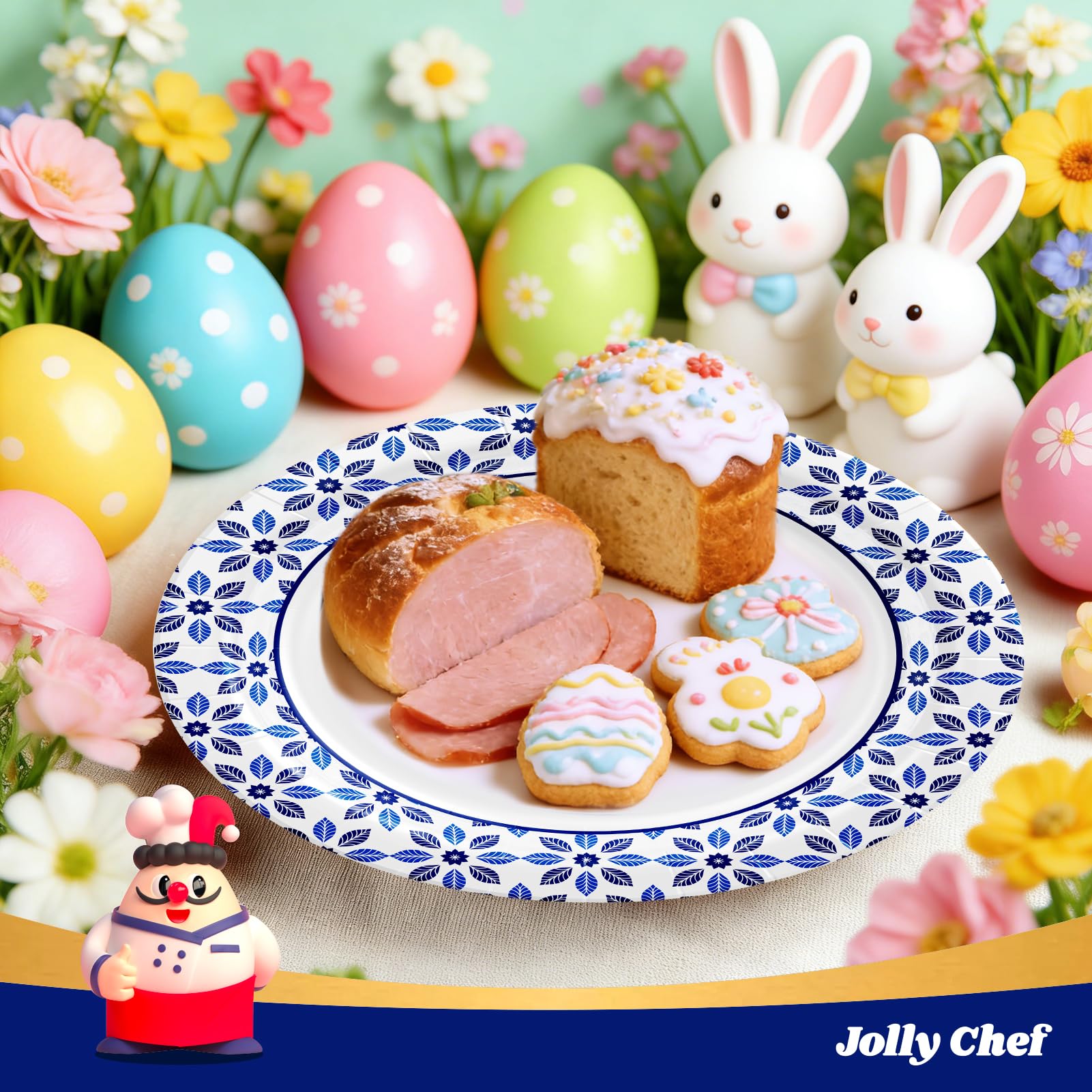 Disposable Paper Plates by JOLLY CHEF - Heavy-Duty


