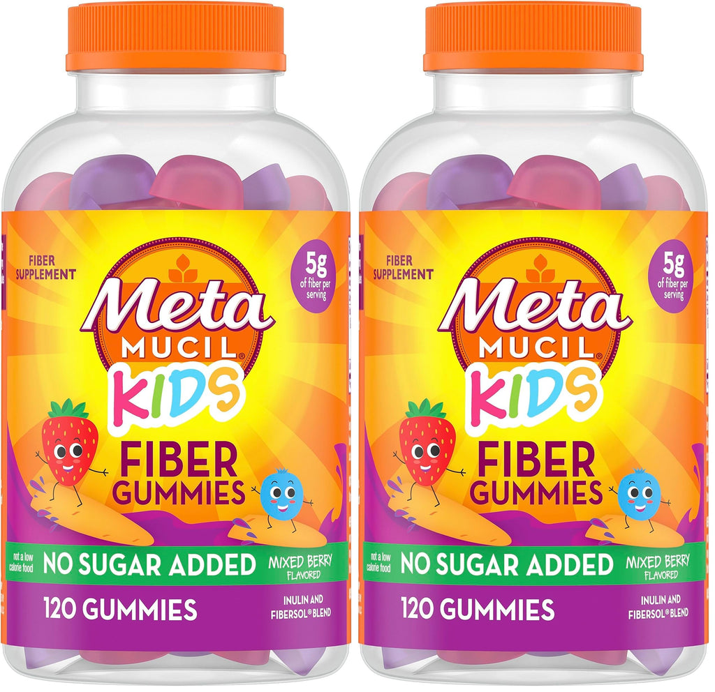 Metamucil Kids Fiber Gummies No Sugar Added with Plant-Based Fiber