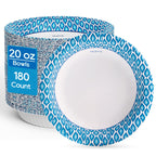 MUCHII Disposable Paper Bowls Bulk - Soak-Proof & Printed

