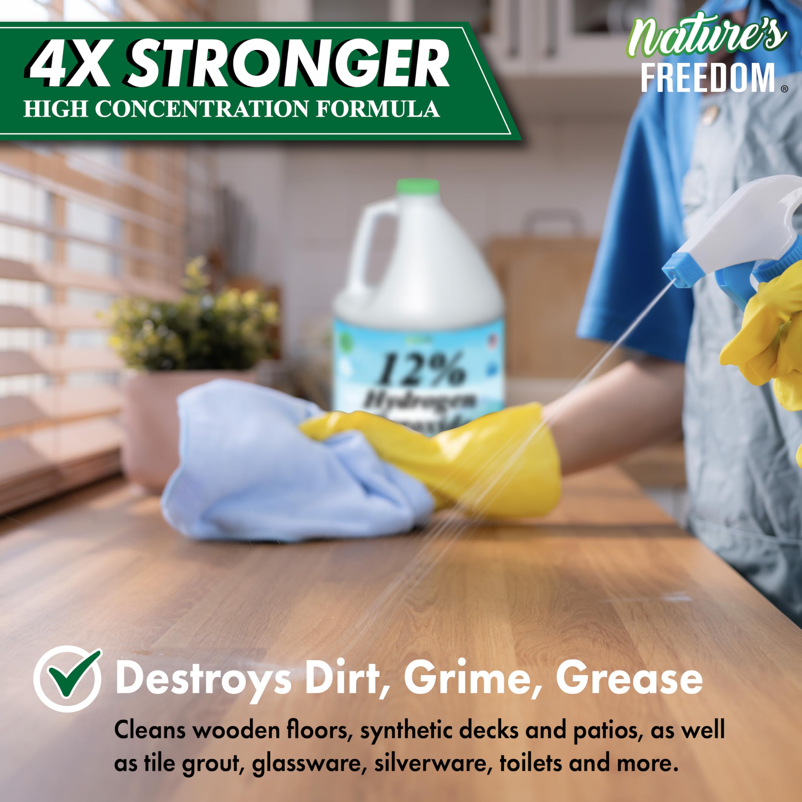 Nature's Freedom Hydrogen Peroxide Solution | NSF Listed

