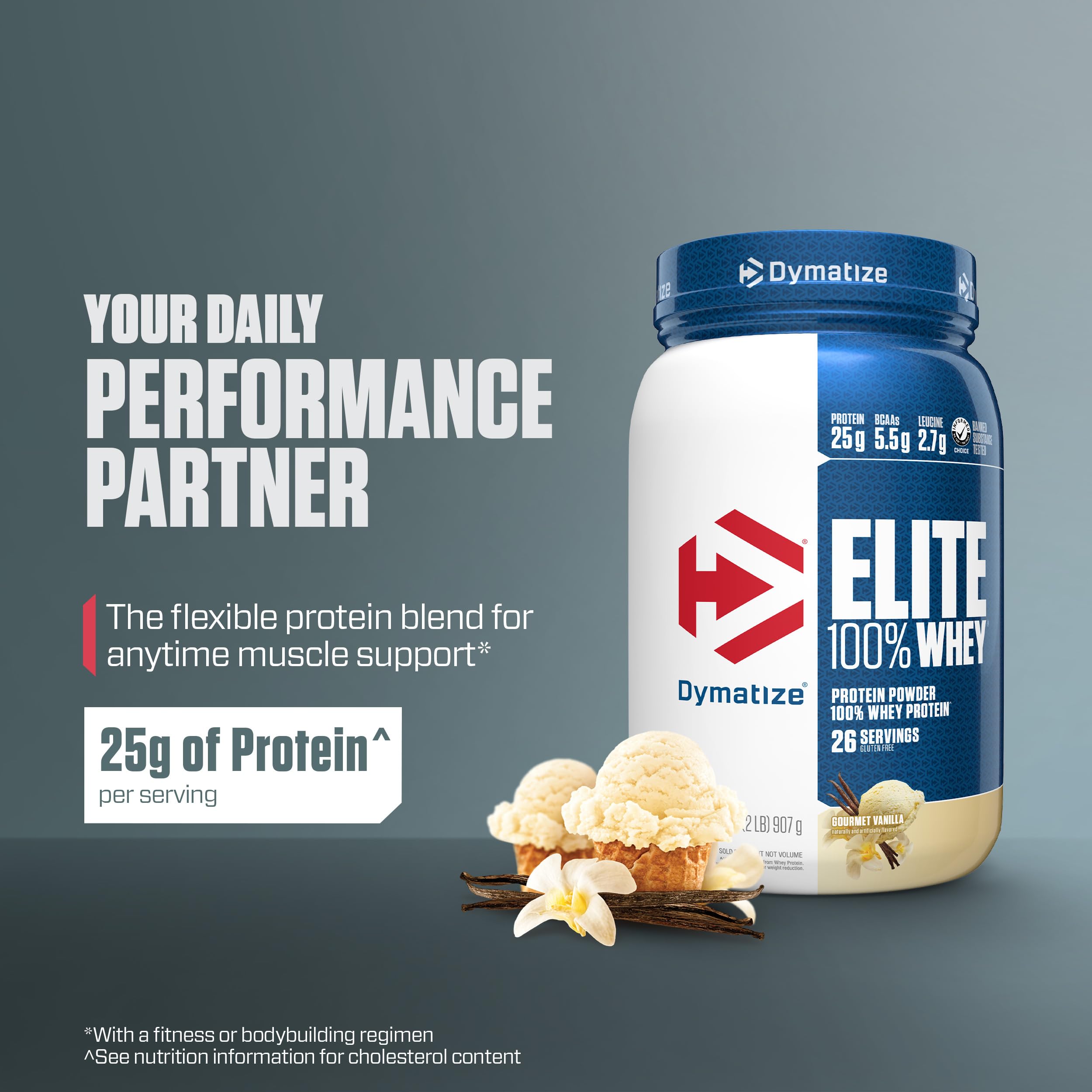Dymatize Elite 100% Whey Protein Powder with L-Leucine

