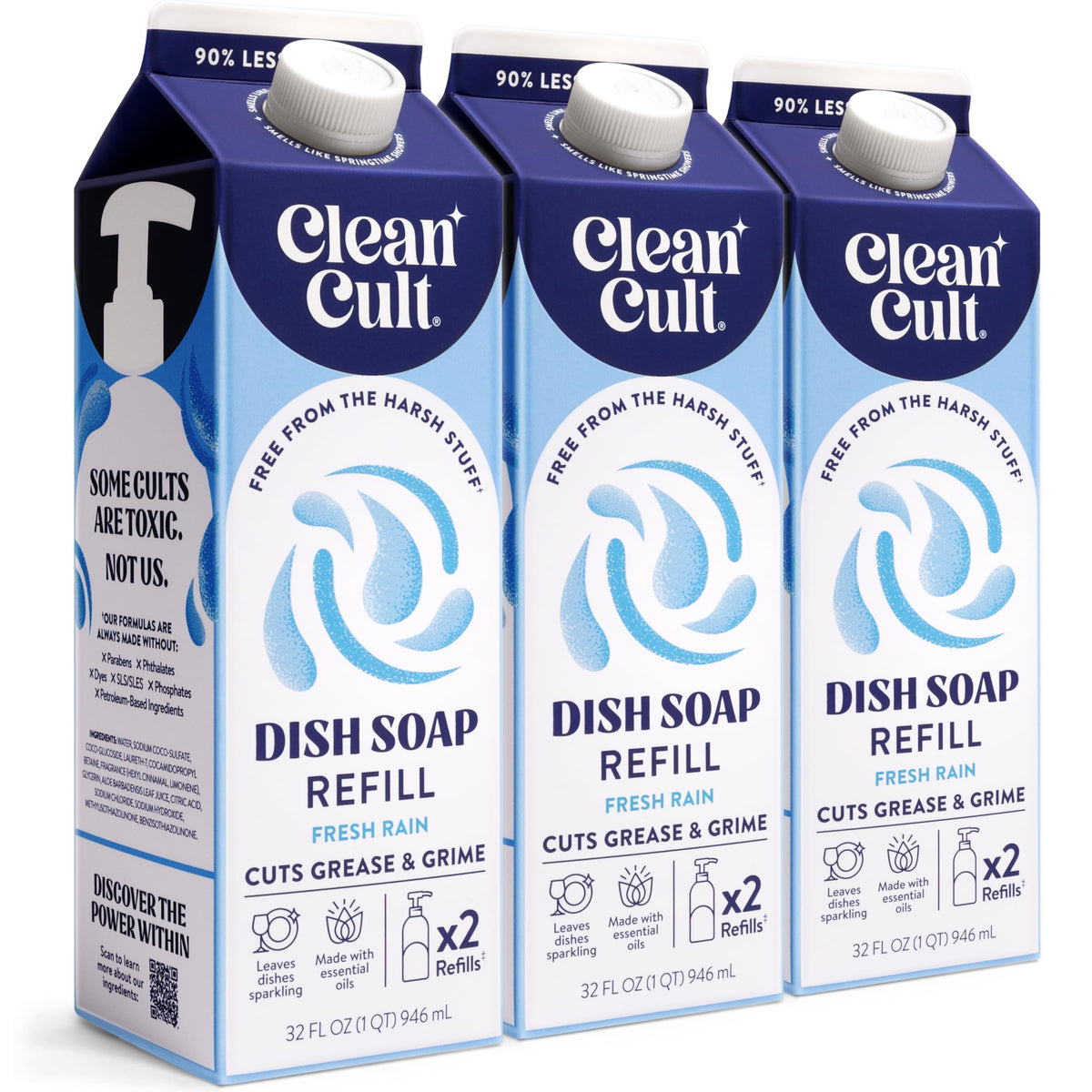 Cleancult Dish Soap Liquid Refills - Plant Based Cleaning Power