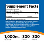 Nutricost L-Arginine 1000mg Amino Acid Supplement

