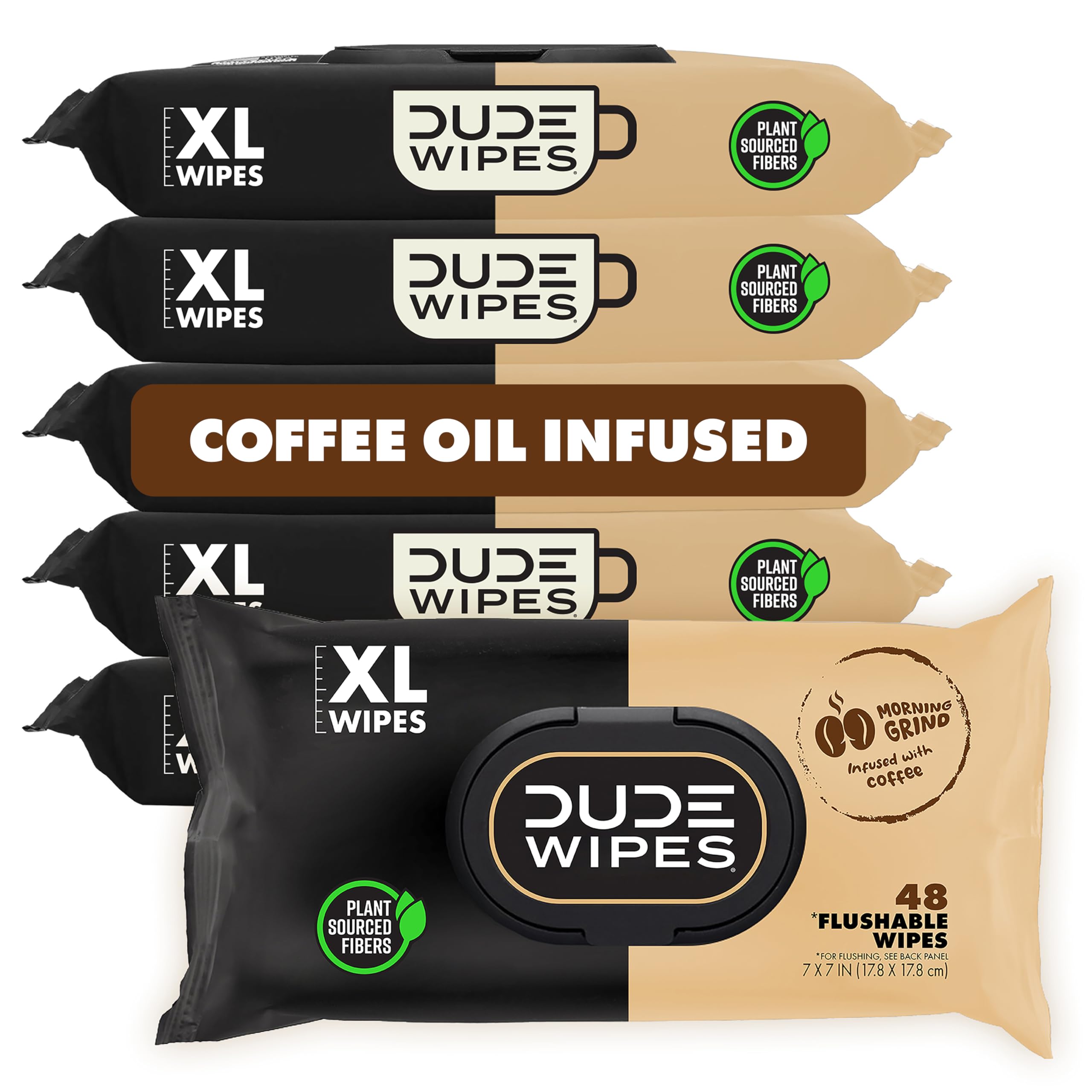 DUDE Wipes Flushable Extra-Large Wet Wipes for Sensitive Skin