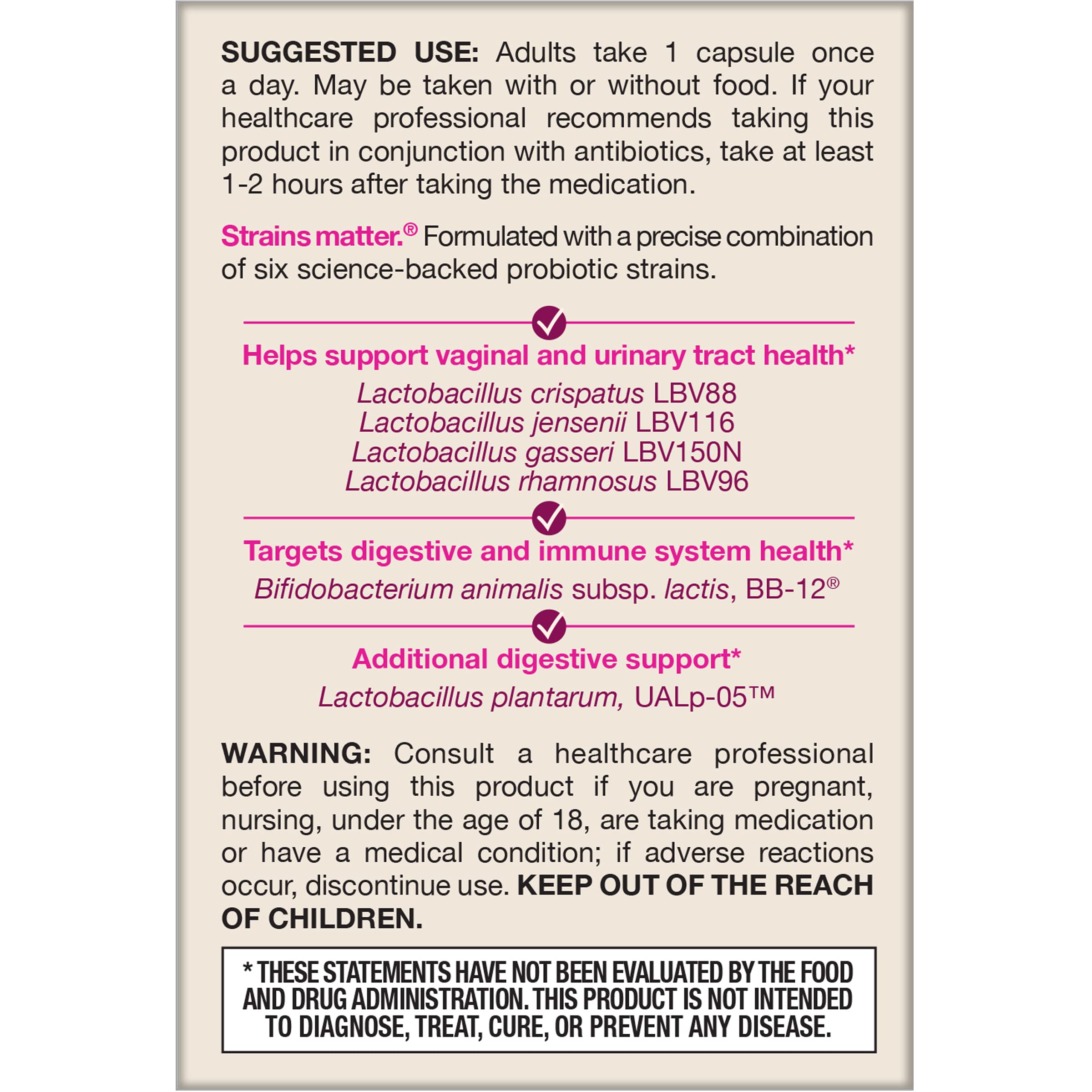 Jarrow Fem-Dophilus Probiotics 10B CFU - Vaginal & Digestive

