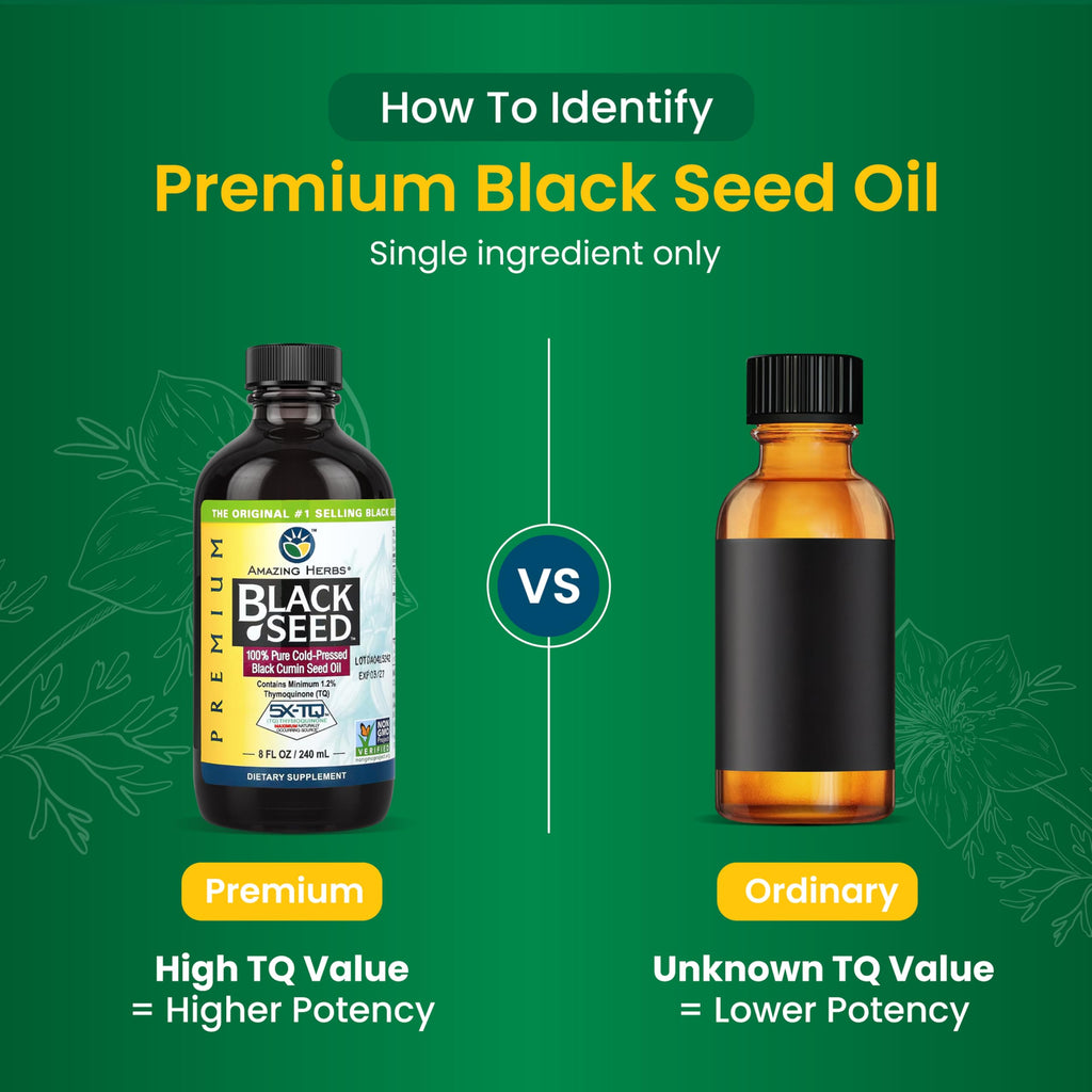 Amazing Herbs Black Seed Oil Liquid Dietary Supplement

