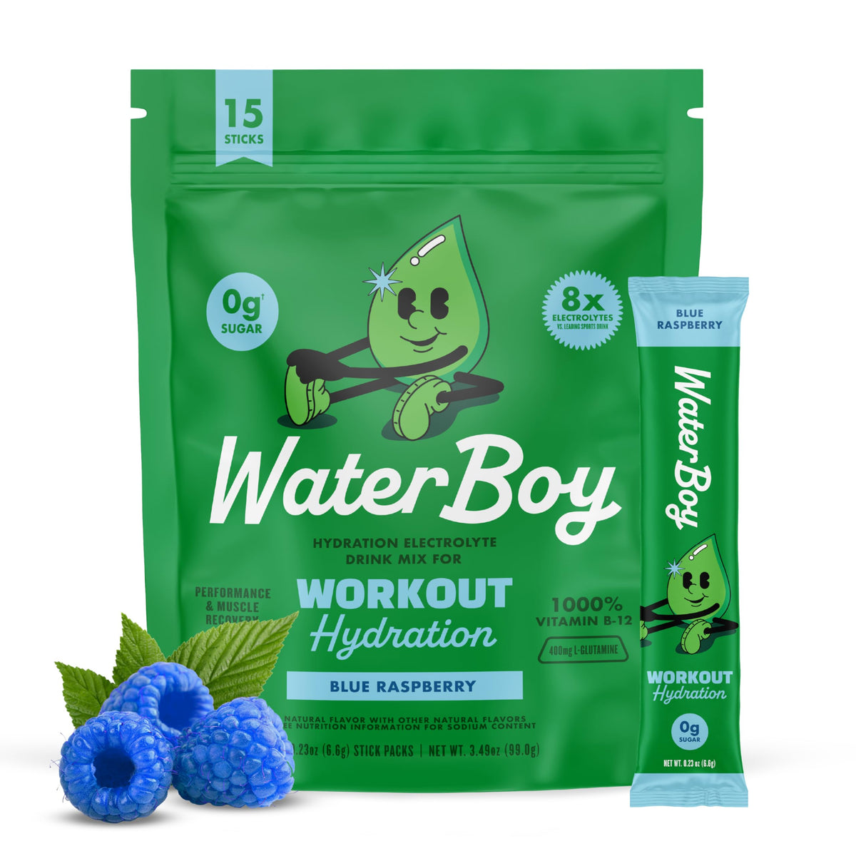 Waterboy Hydration Electrolyte Drink Mix - Sugar Free, All-Natural, Made in USA
