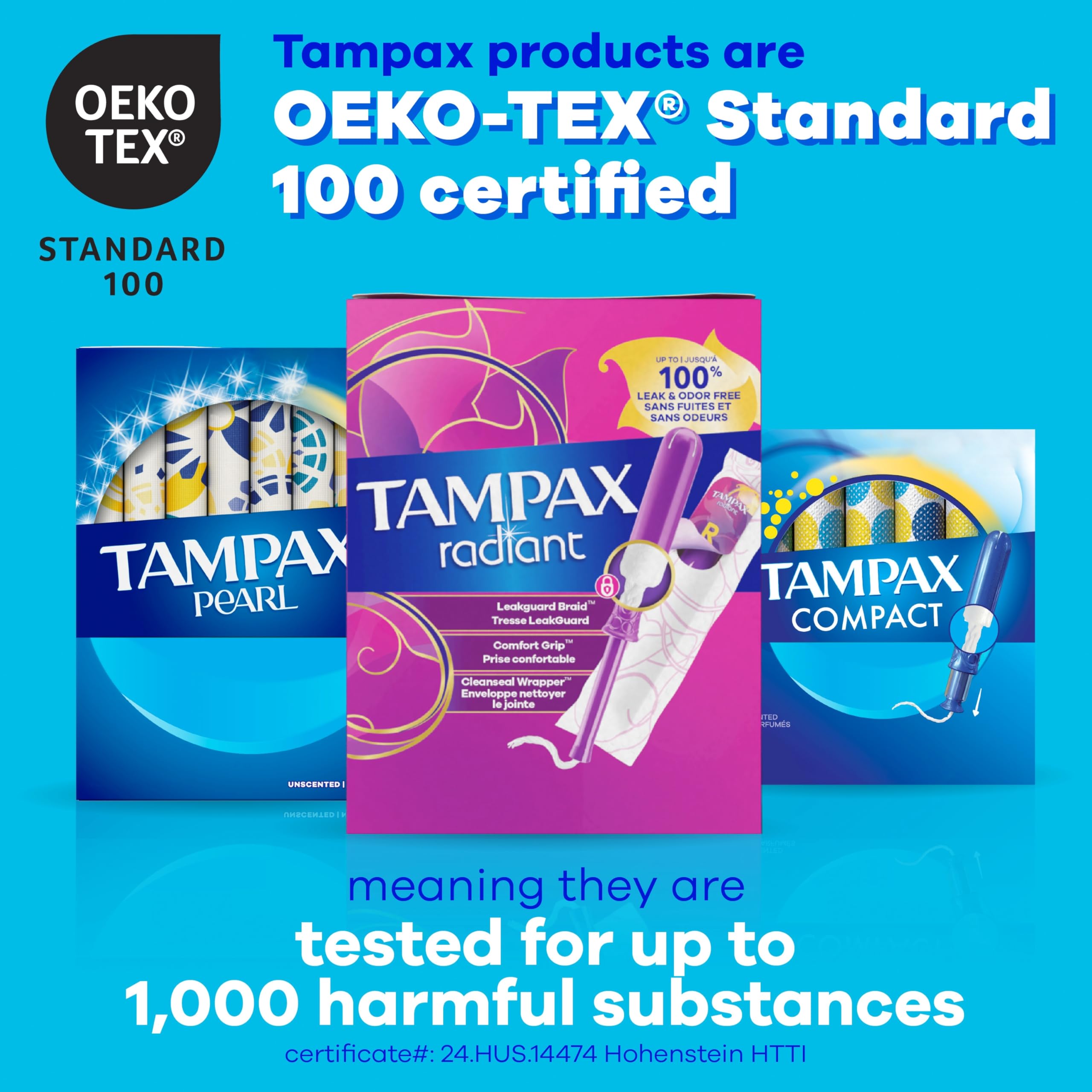 Tampax Pearl Tampons with LeakGuard Braid – Unscented

