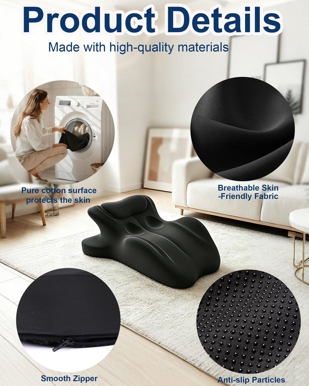 Memory Foam Wedge Pillow for Reading and Elevation Support


