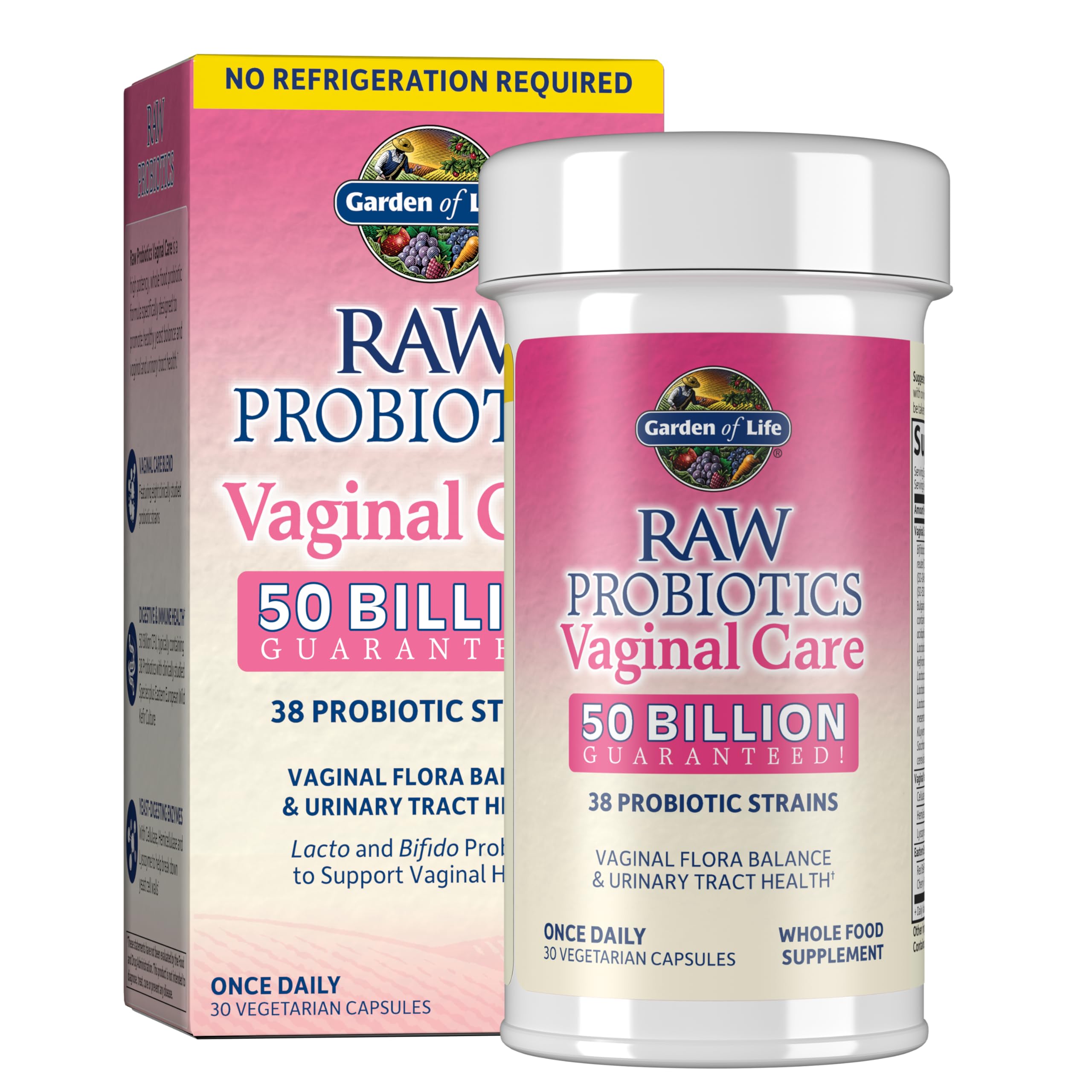 Garden of Life Vaginal Care Probiotics - 50B CFU, 38 Strains

