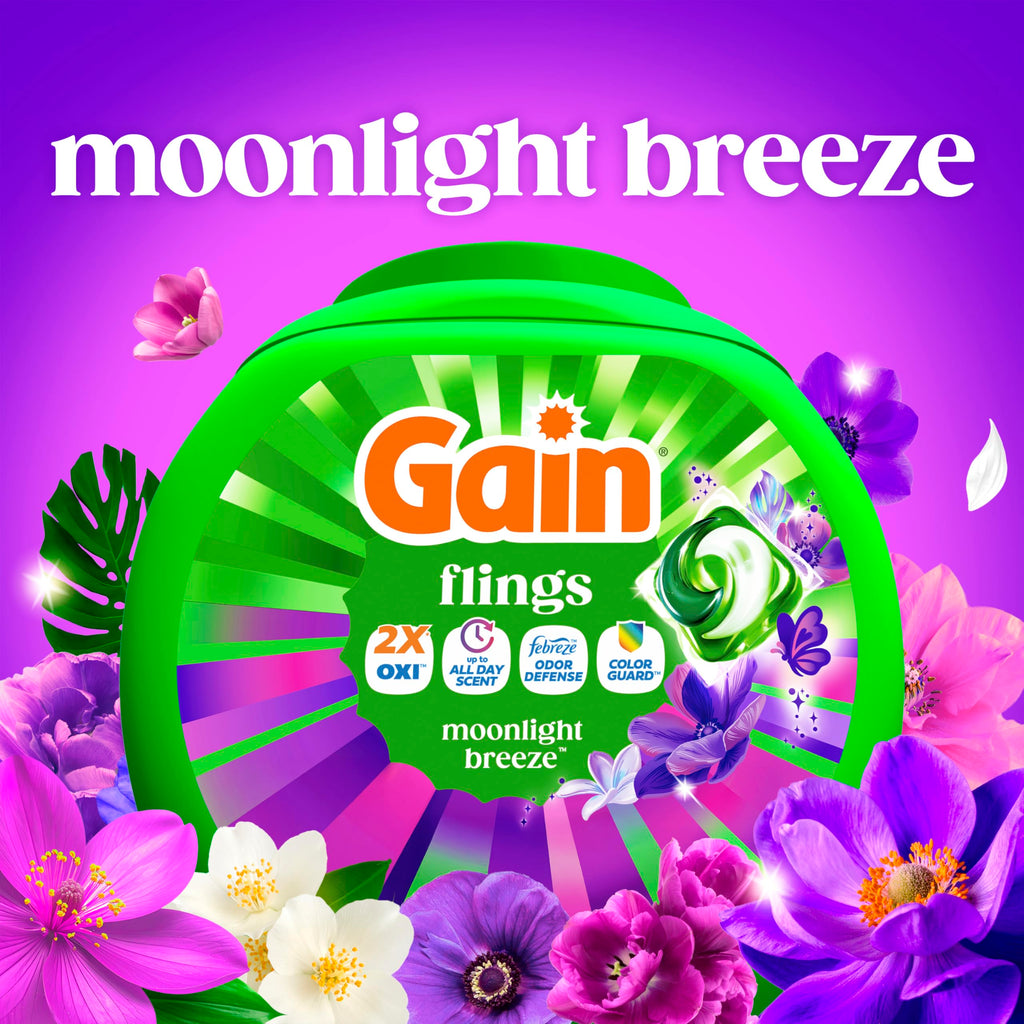 Gain Flings Laundry Detergent Pods Odor Defense + Color Guard

