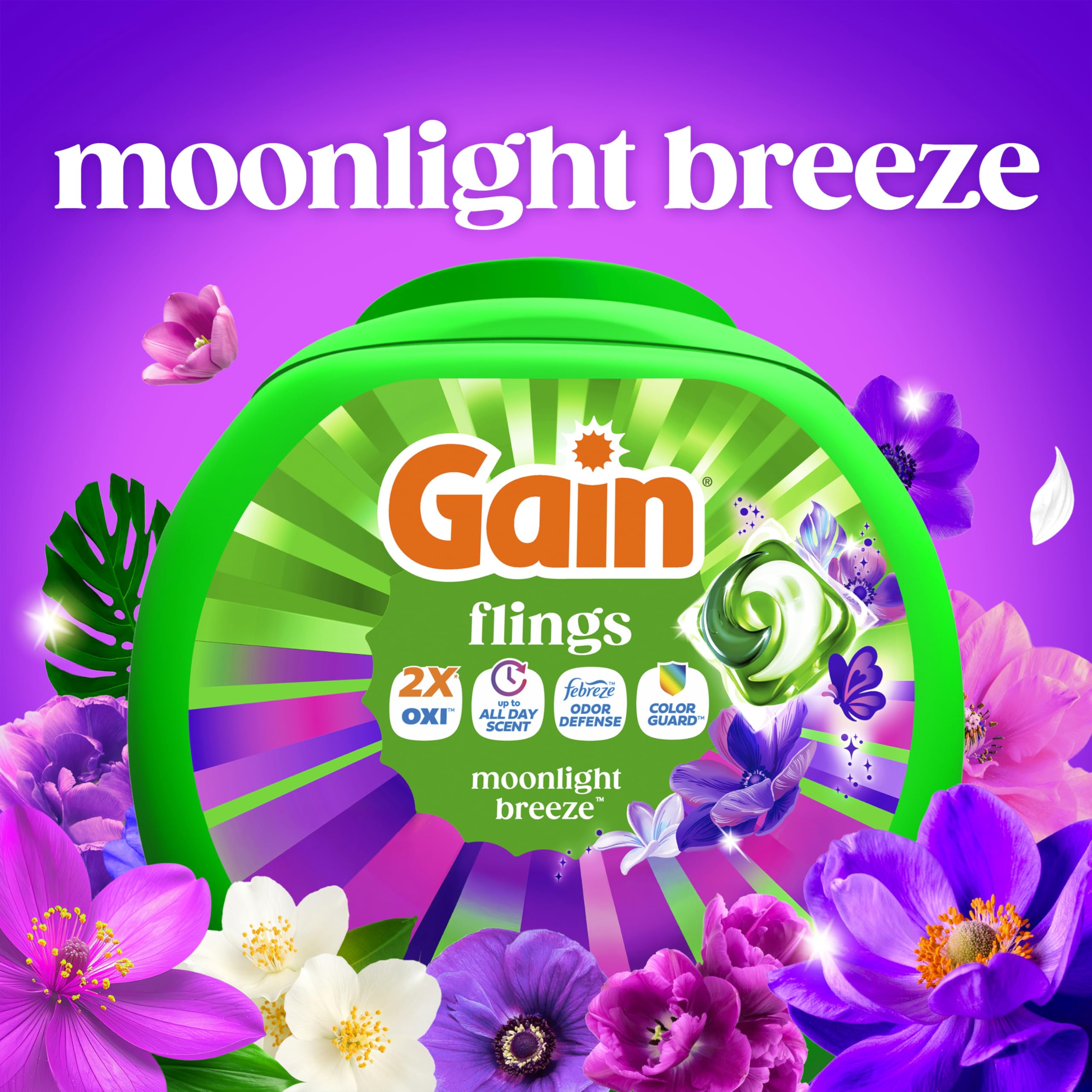 Gain Flings Laundry Detergent Pods Odor Defense + Color Guard

