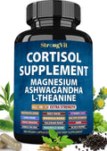 StrongVit Cortisol Support Supplement with Magnesium, Ashwagandha & L-Theanine