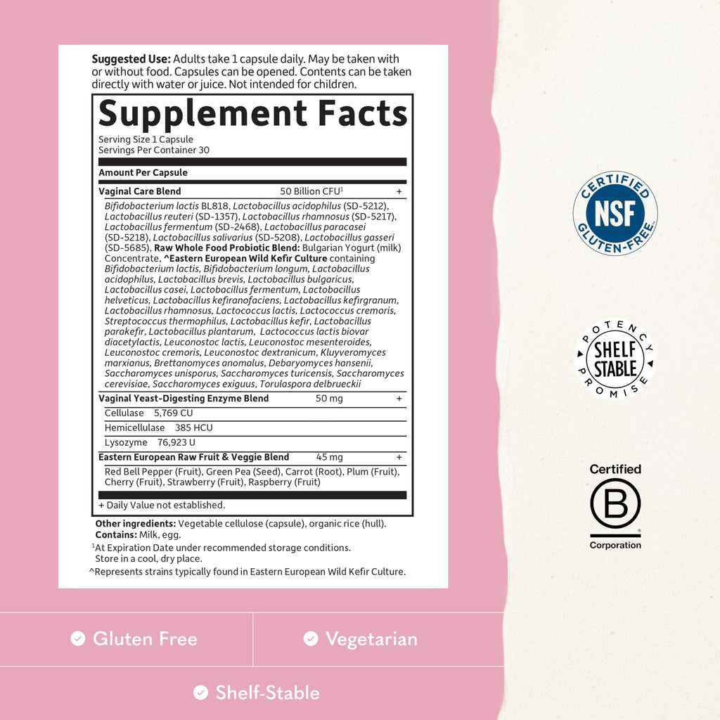 Garden of Life Vaginal Care Probiotics - 50B CFU, 38 Strains

