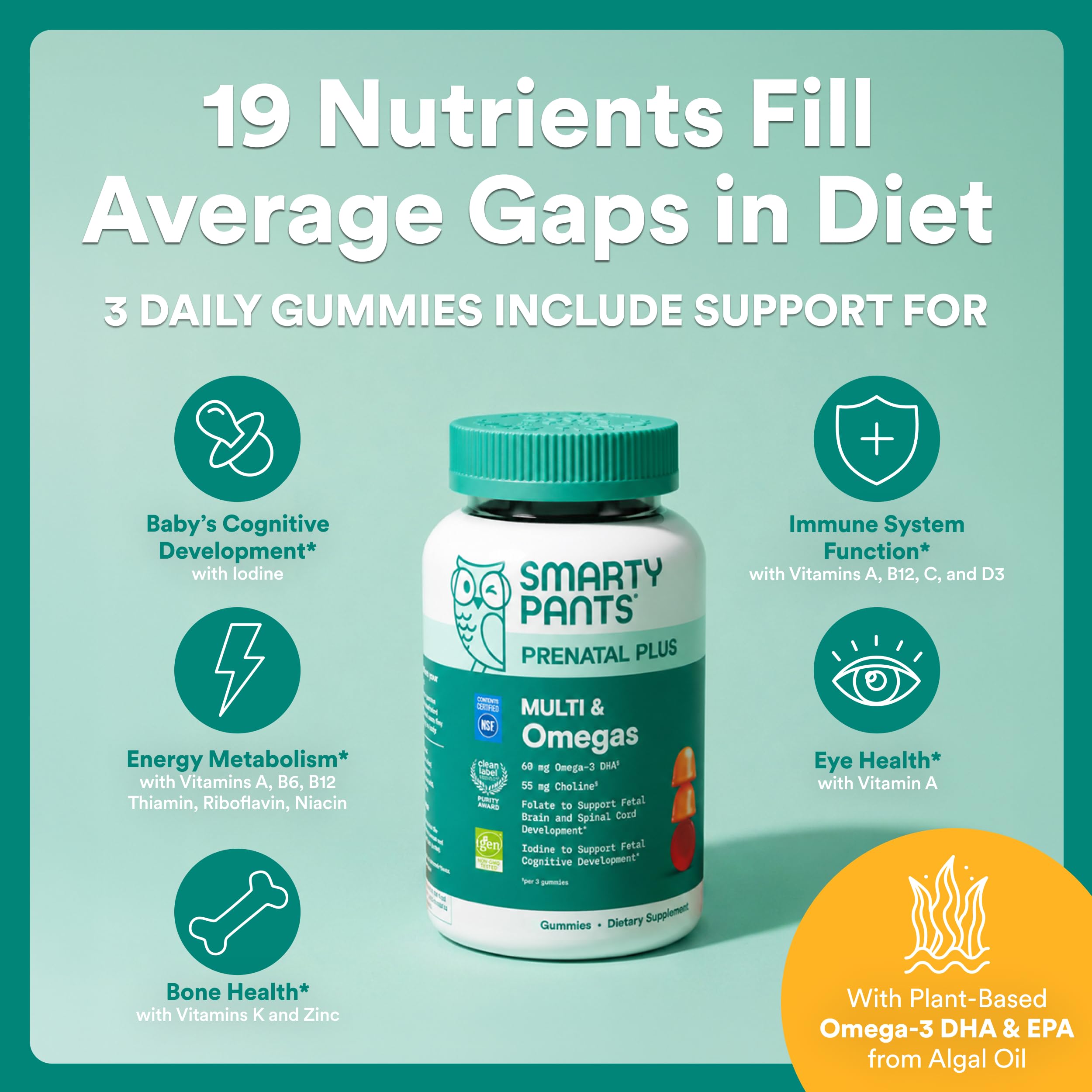 SmartyPants Prenatal Gummies with Omega-3 DHA/EPA

