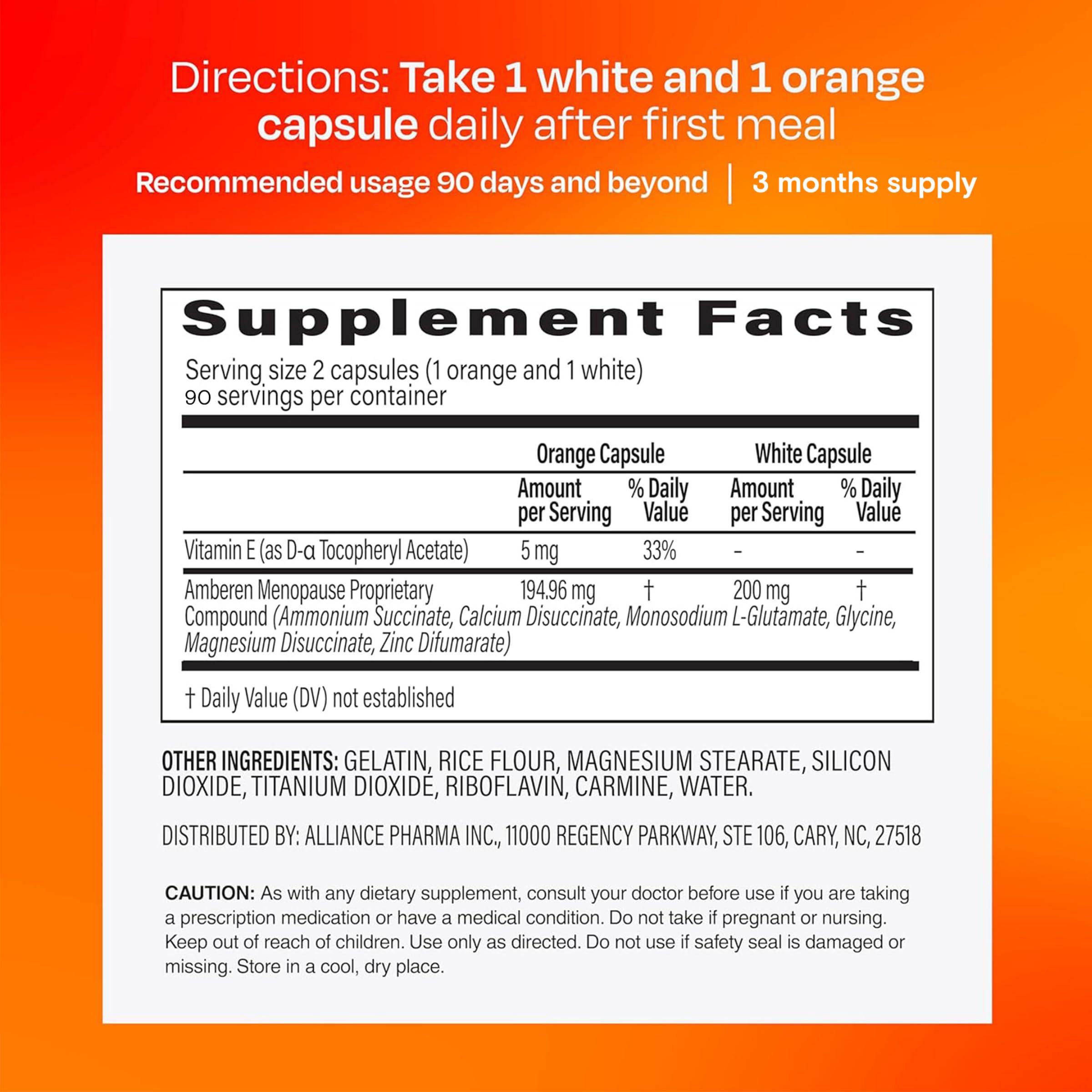 Amberen Menopause Supplement - 180 Capsules

