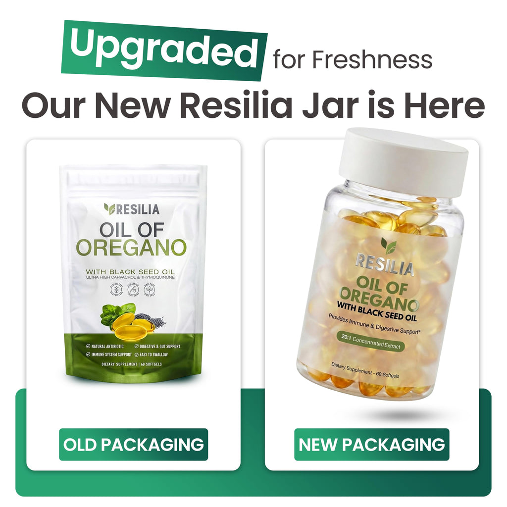 Resilia Oil of Oregano & Black Seed Softgels for Immunity

