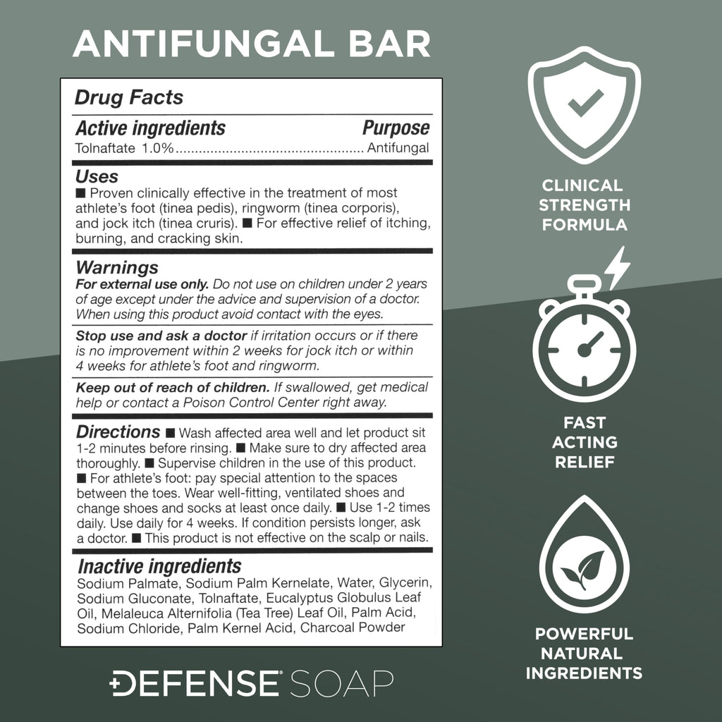 Defense Antifungal Bar Soap with Tolnaftate

