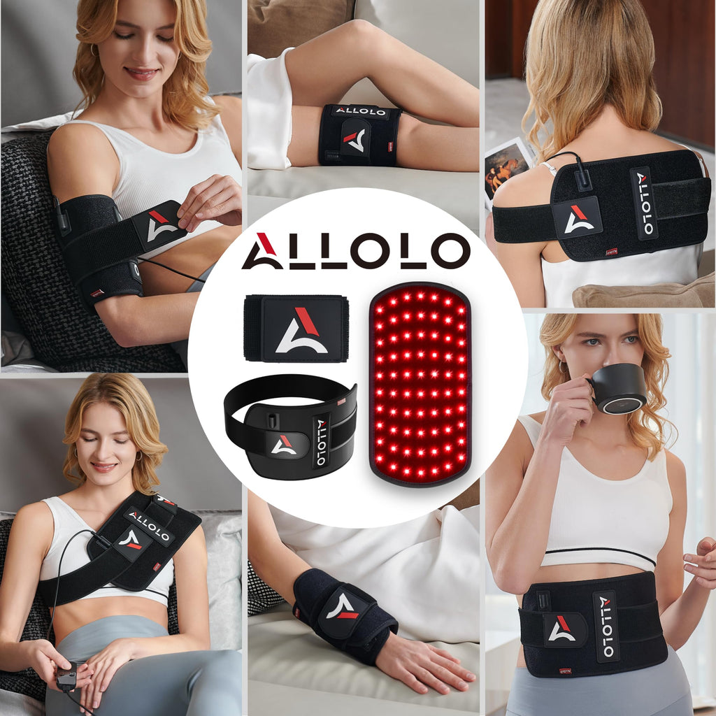 ALLOLO Red Light Therapy Belt with Timer 3-in-1 LEDs

