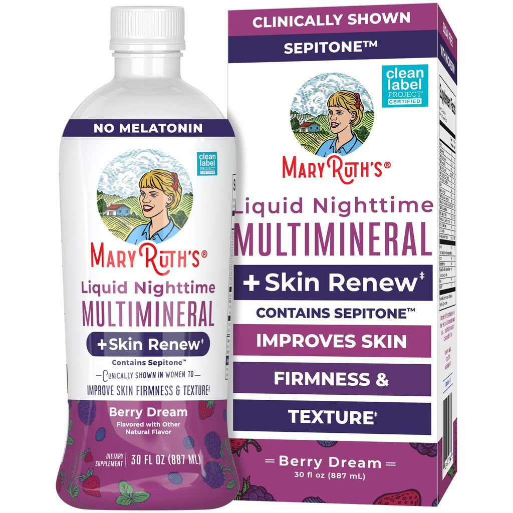 MaryRuth's Liquid Nighttime Multimineral + Skin Renew with Sepitone