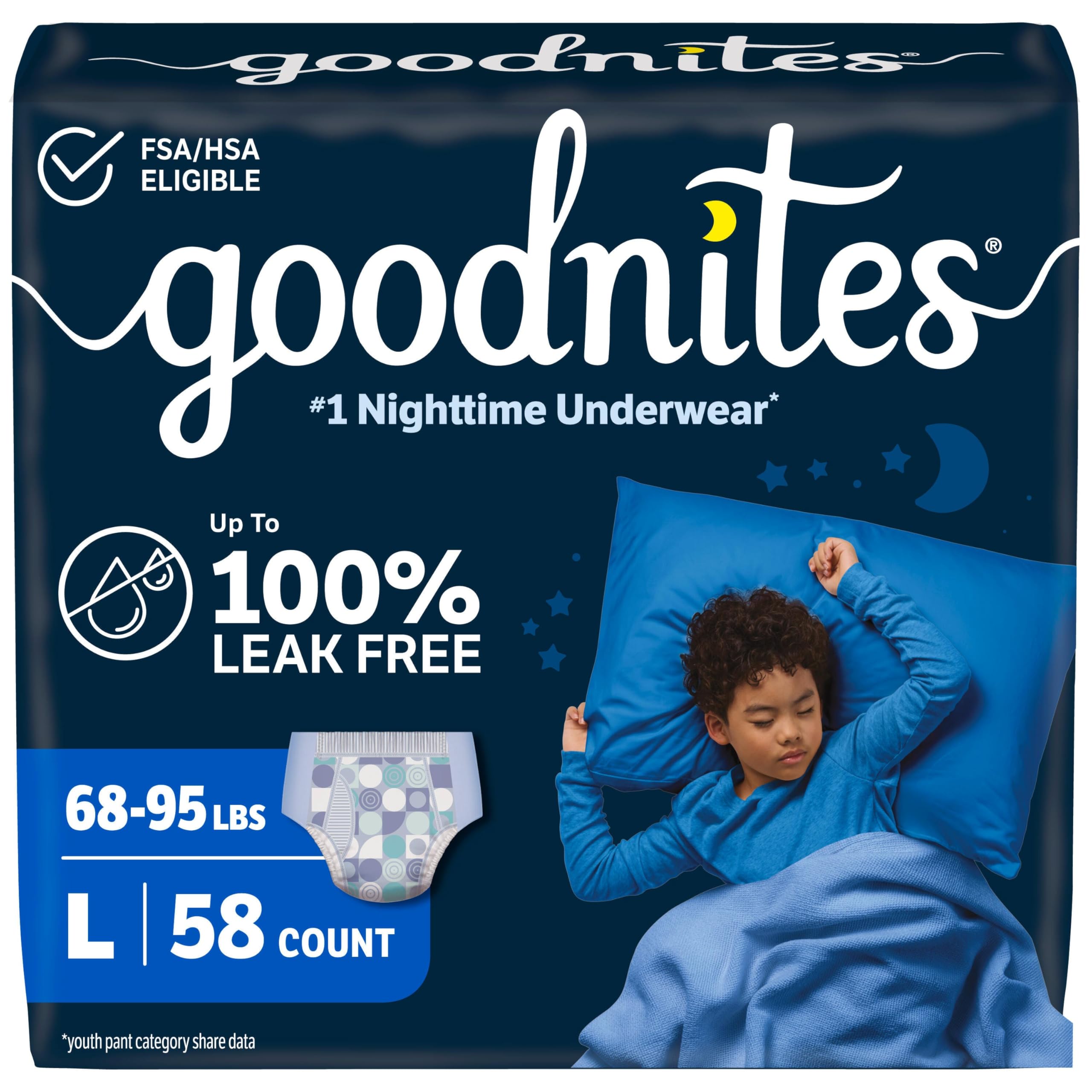 Goodnites Nighttime Bedwetting Underwear for Boys